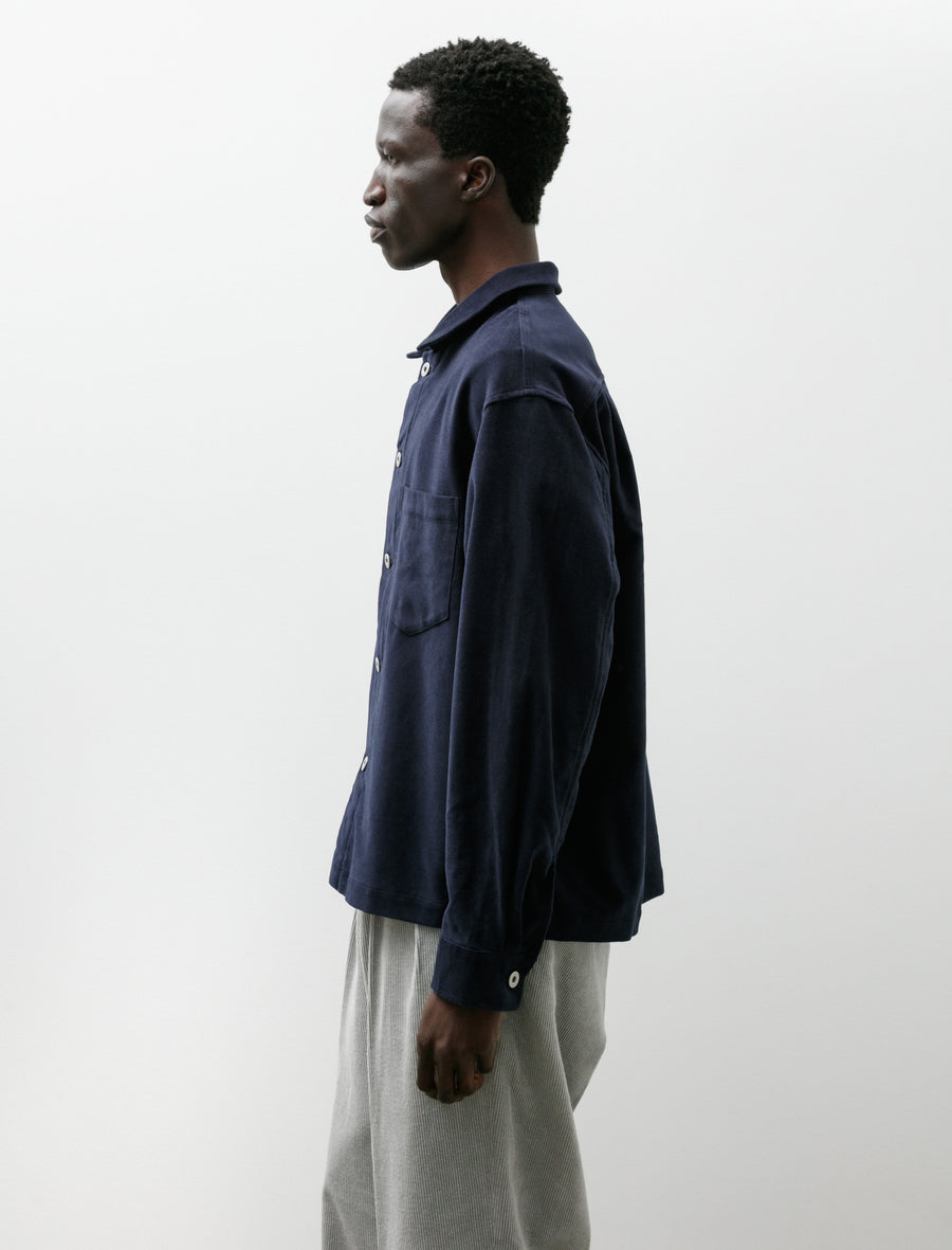 Travail Shirt Cotton Moleskin Navy - Image 3