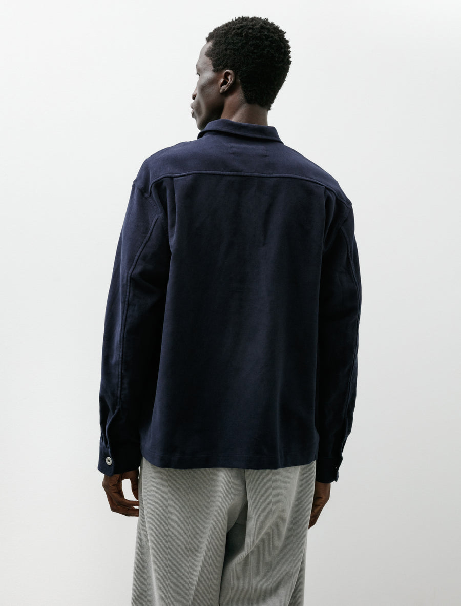 Travail Shirt Cotton Moleskin Navy - Image 2