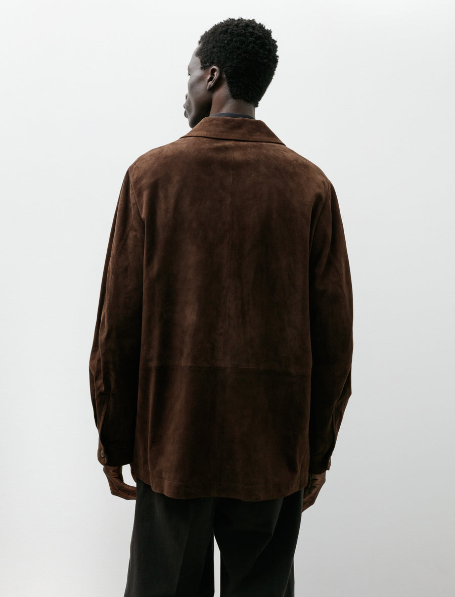 Suede Shirt Jacket Brown - Image 2