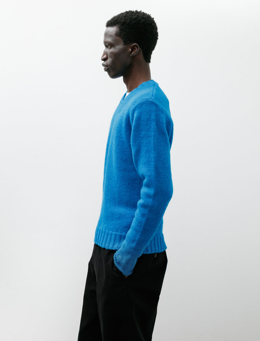 Homemade Wide V-Neck Sweater Petrol - Image 3