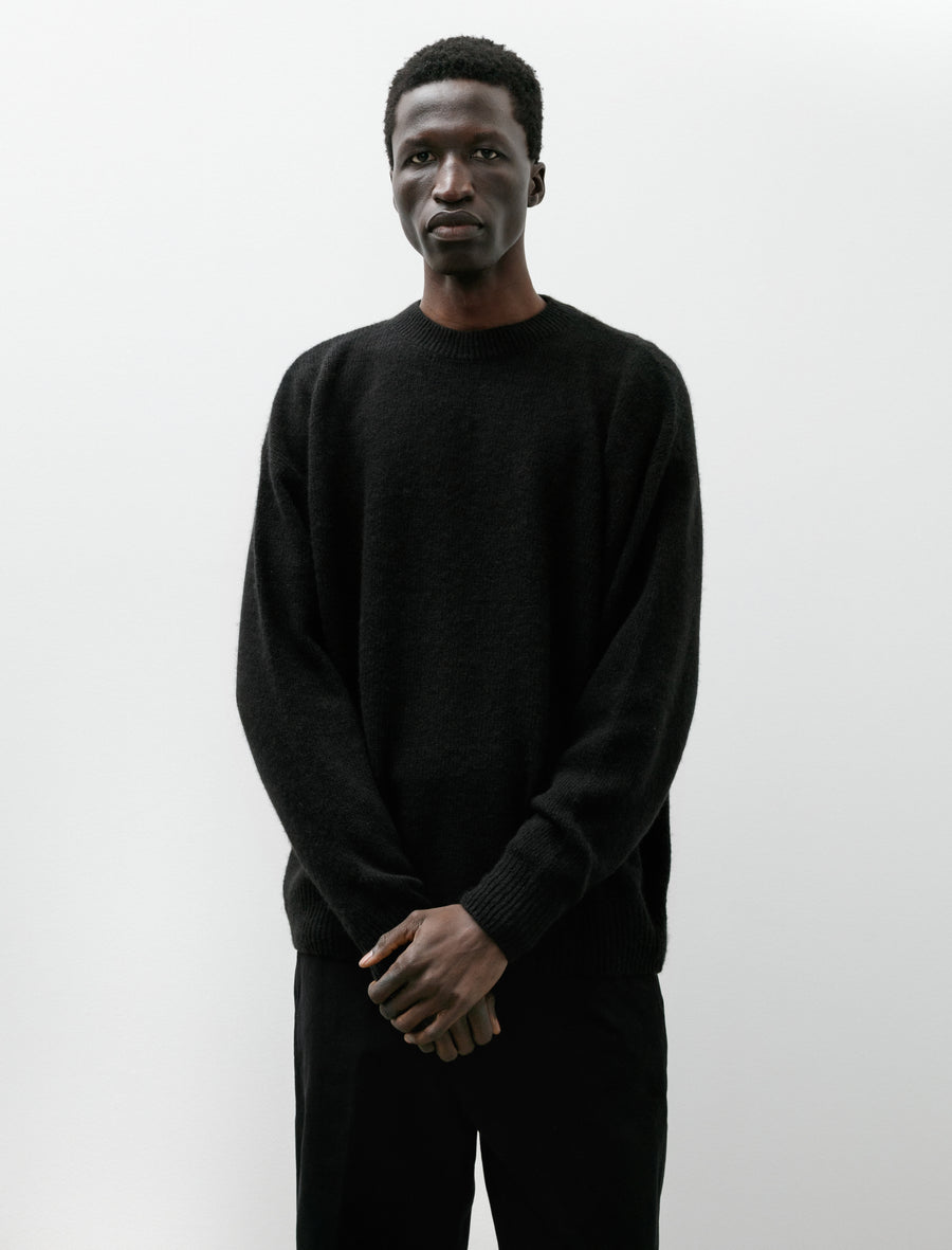 Cashmere Garment Dyed Crewneck Knit Black - Image 1