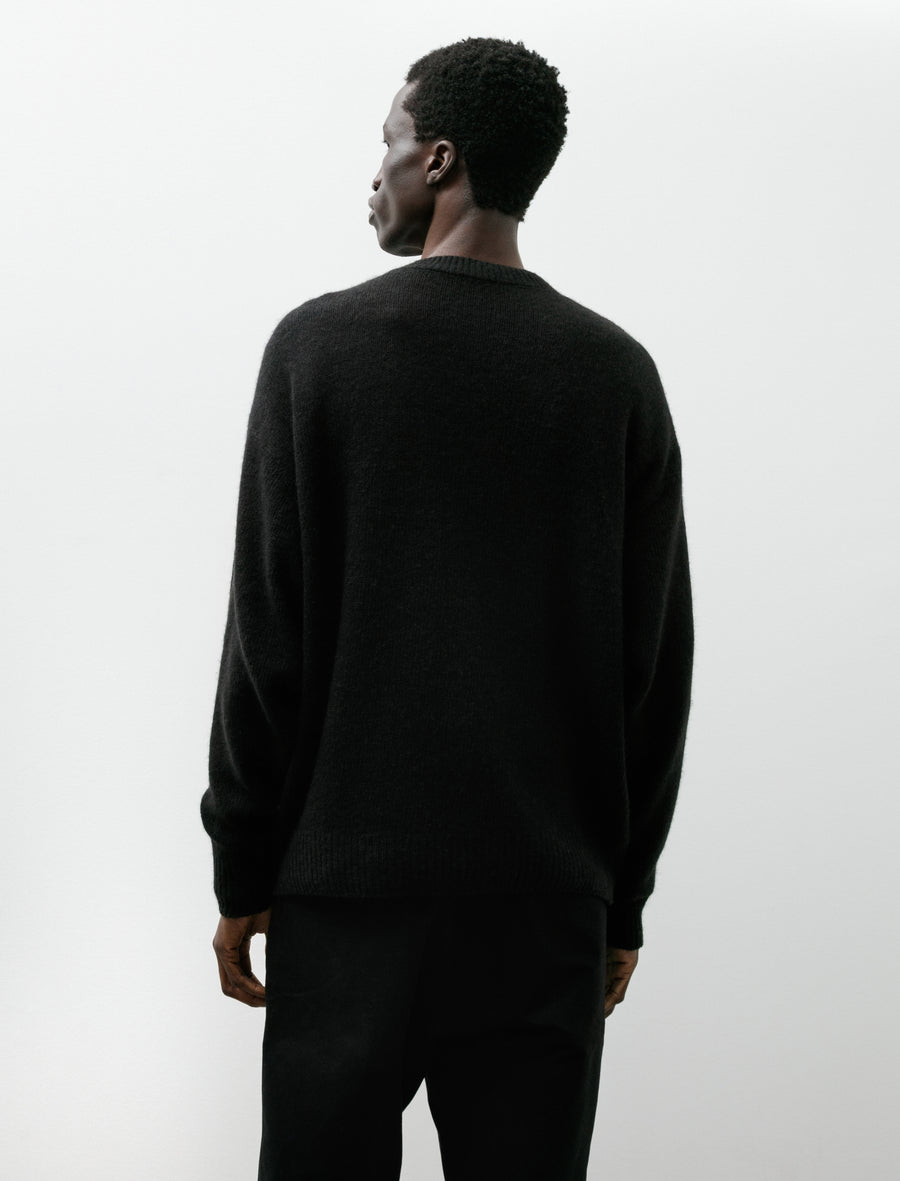 Cashmere Garment Dyed Crewneck Knit Black - Image 2