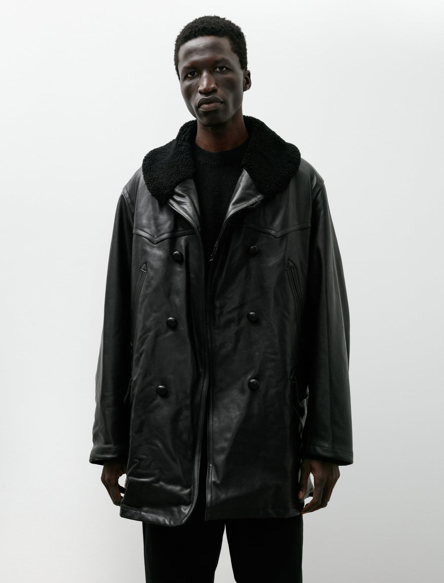 Lamb Leather Canadian Coat Black - Image 4