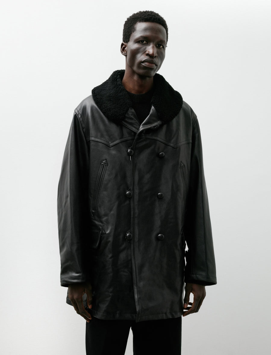 Lamb Leather Canadian Coat Black - Image 1