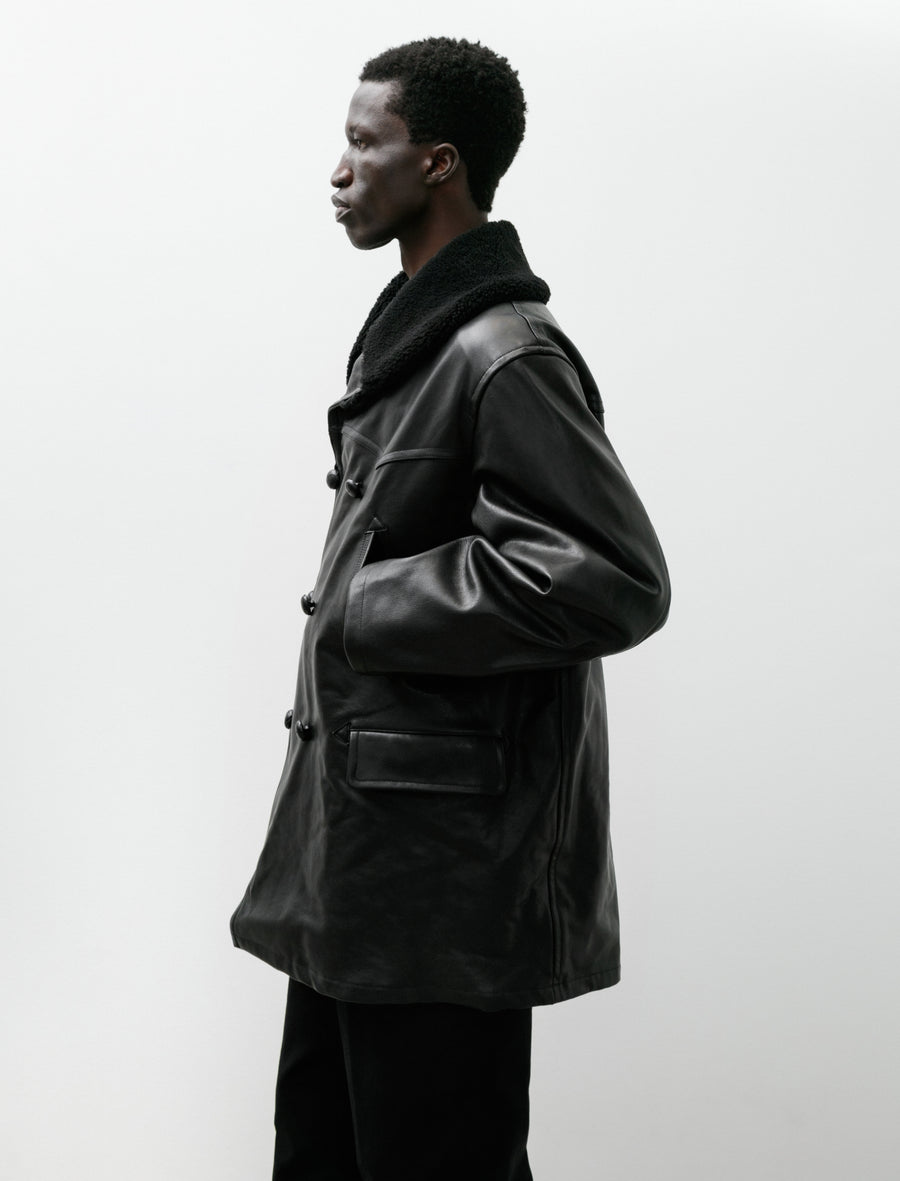 Lamb Leather Canadian Coat Black - Image 3