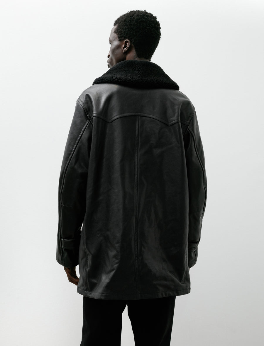 Lamb Leather Canadian Coat Black - Image 2