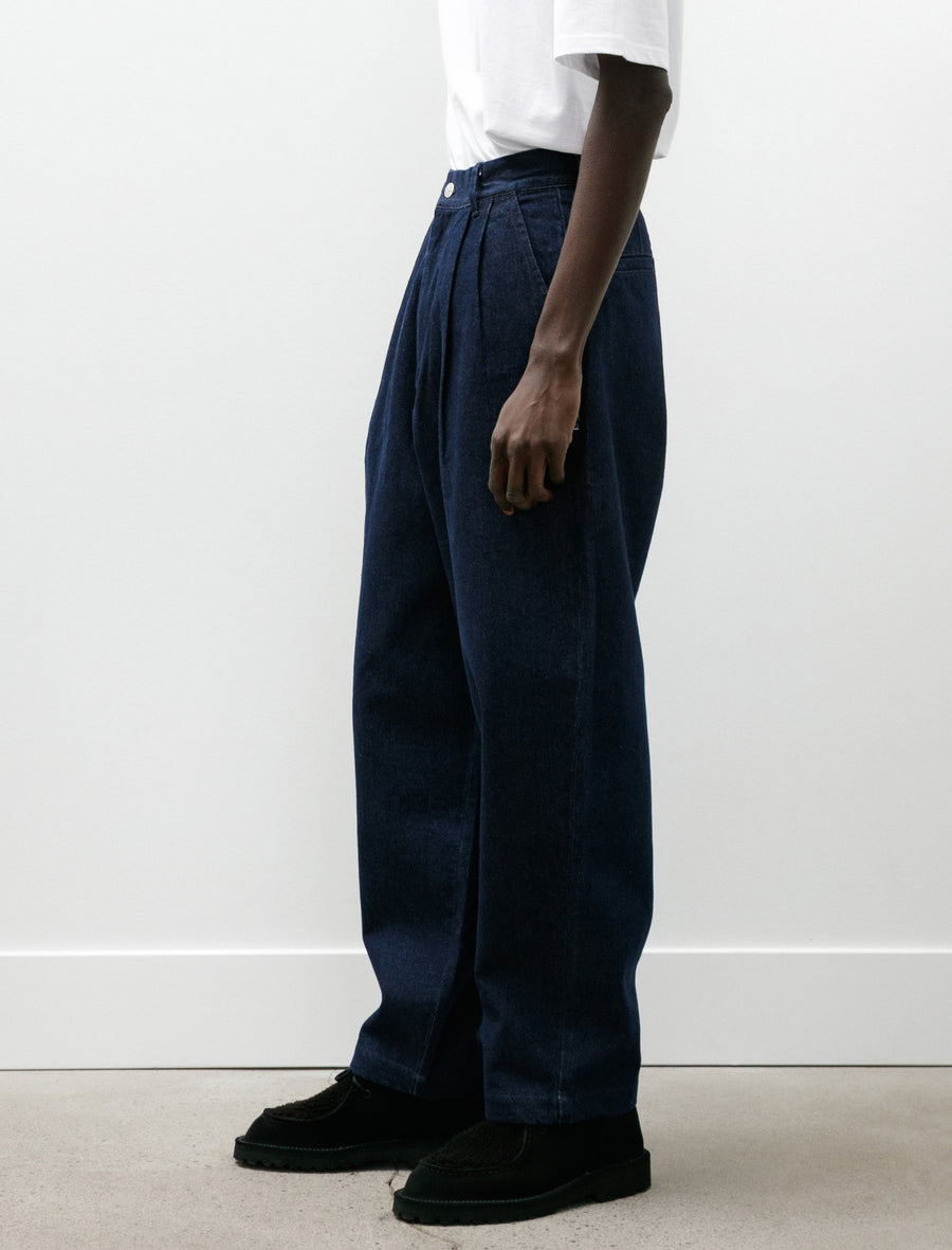 Denim Pleats Plants Navy - Image 6