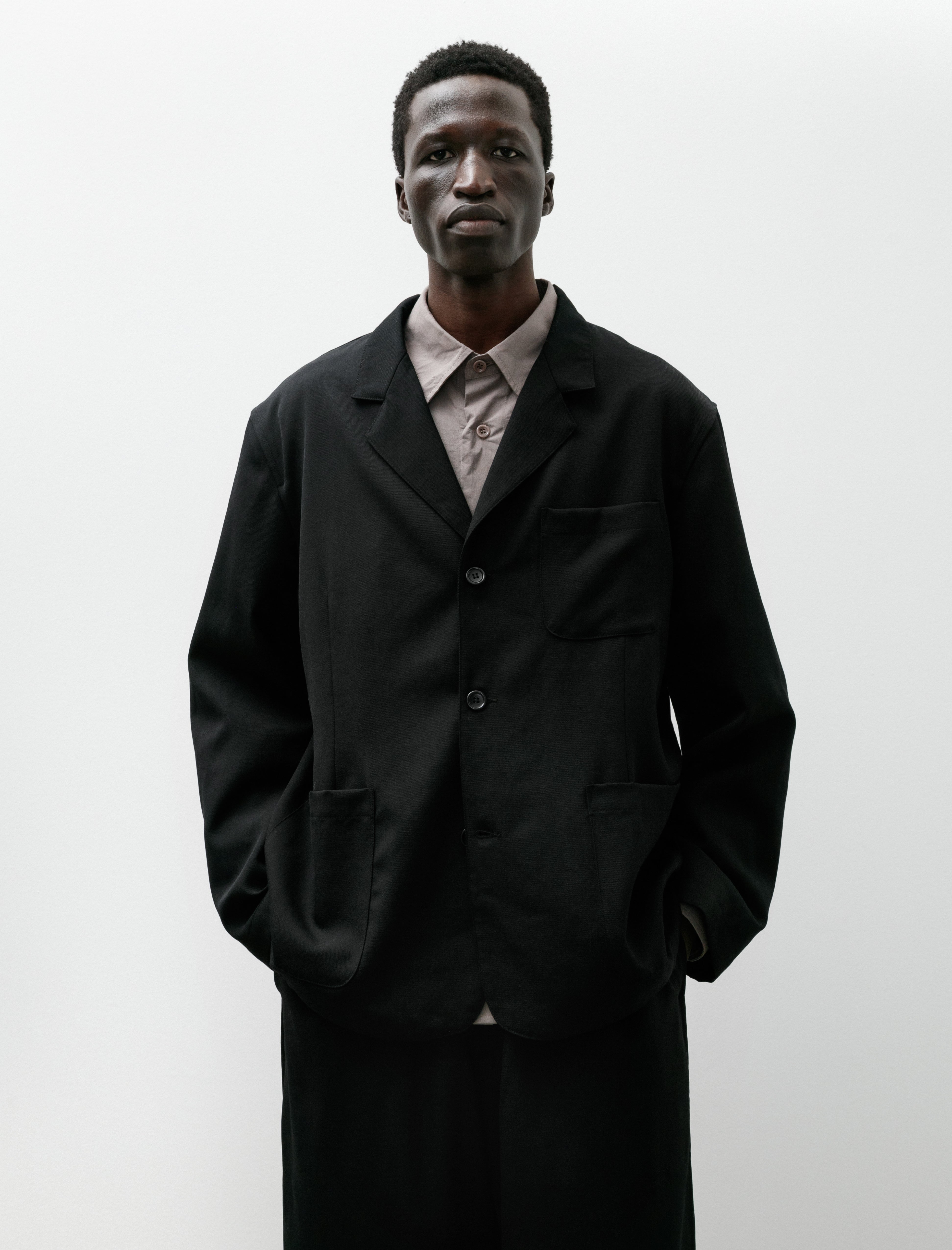 James Coward Carry On Jacket Wool Gabardine Black