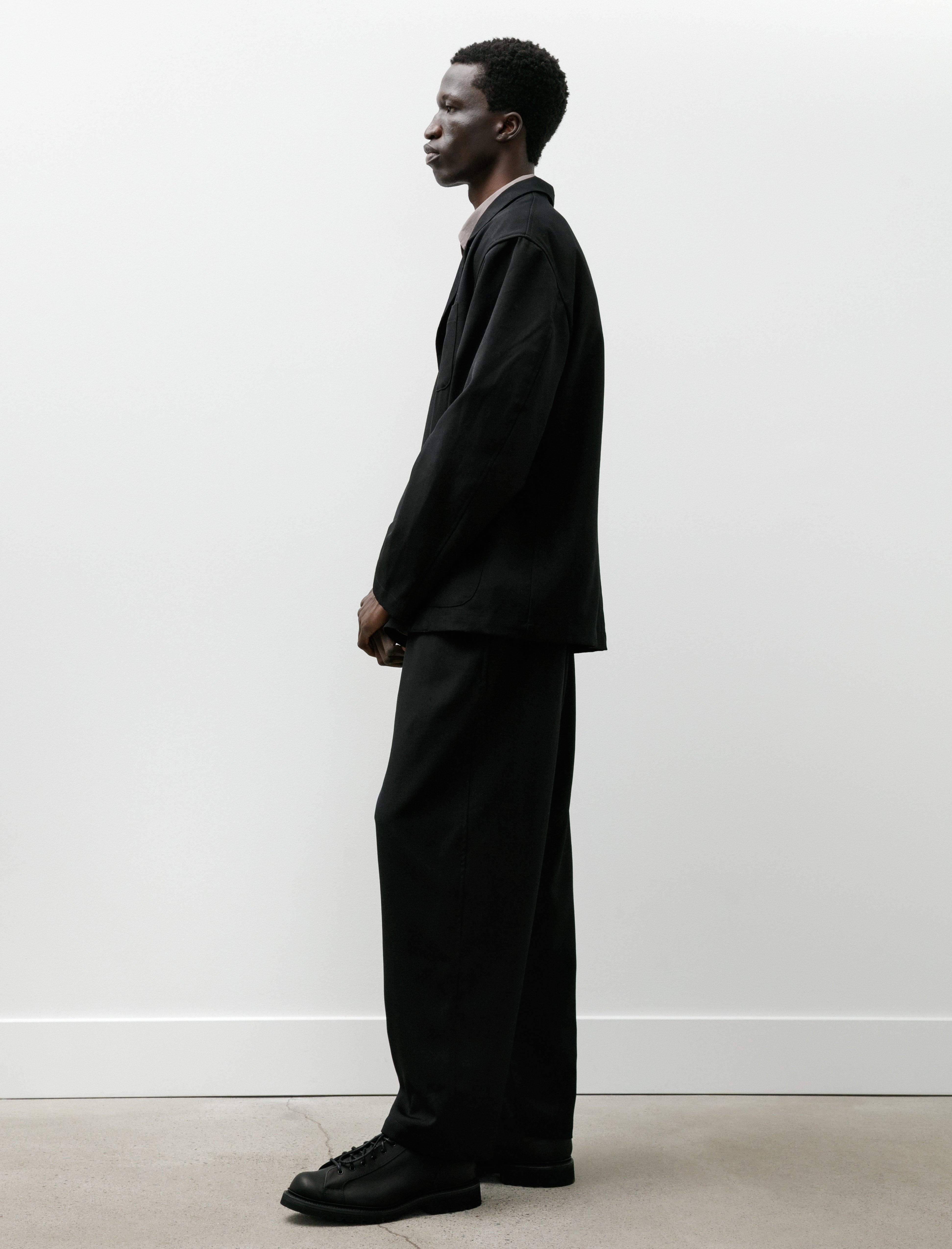 James Coward Carry On Pant Wool Gabardine Black