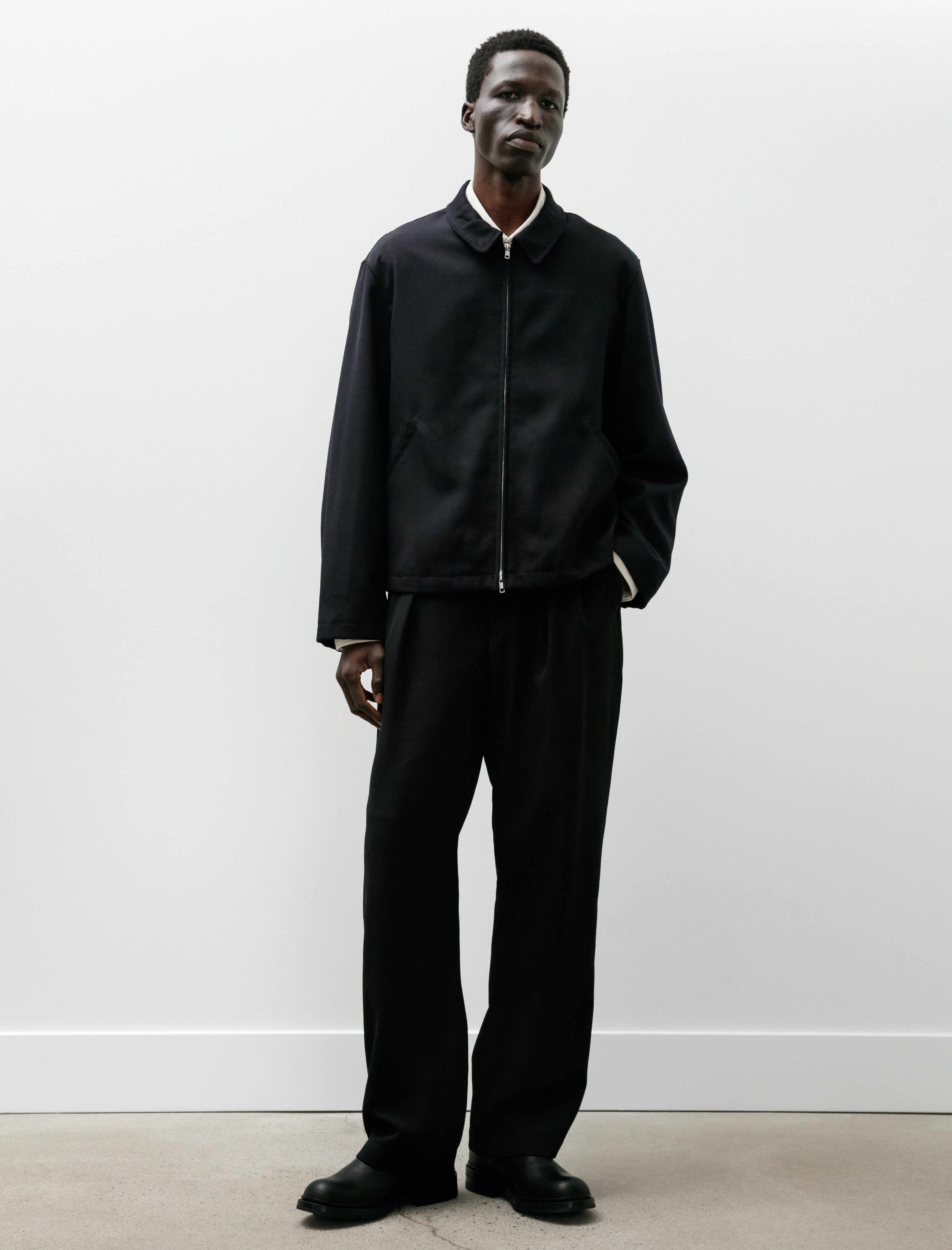 James Coward Mercado Trouser Wool Gabardine Black