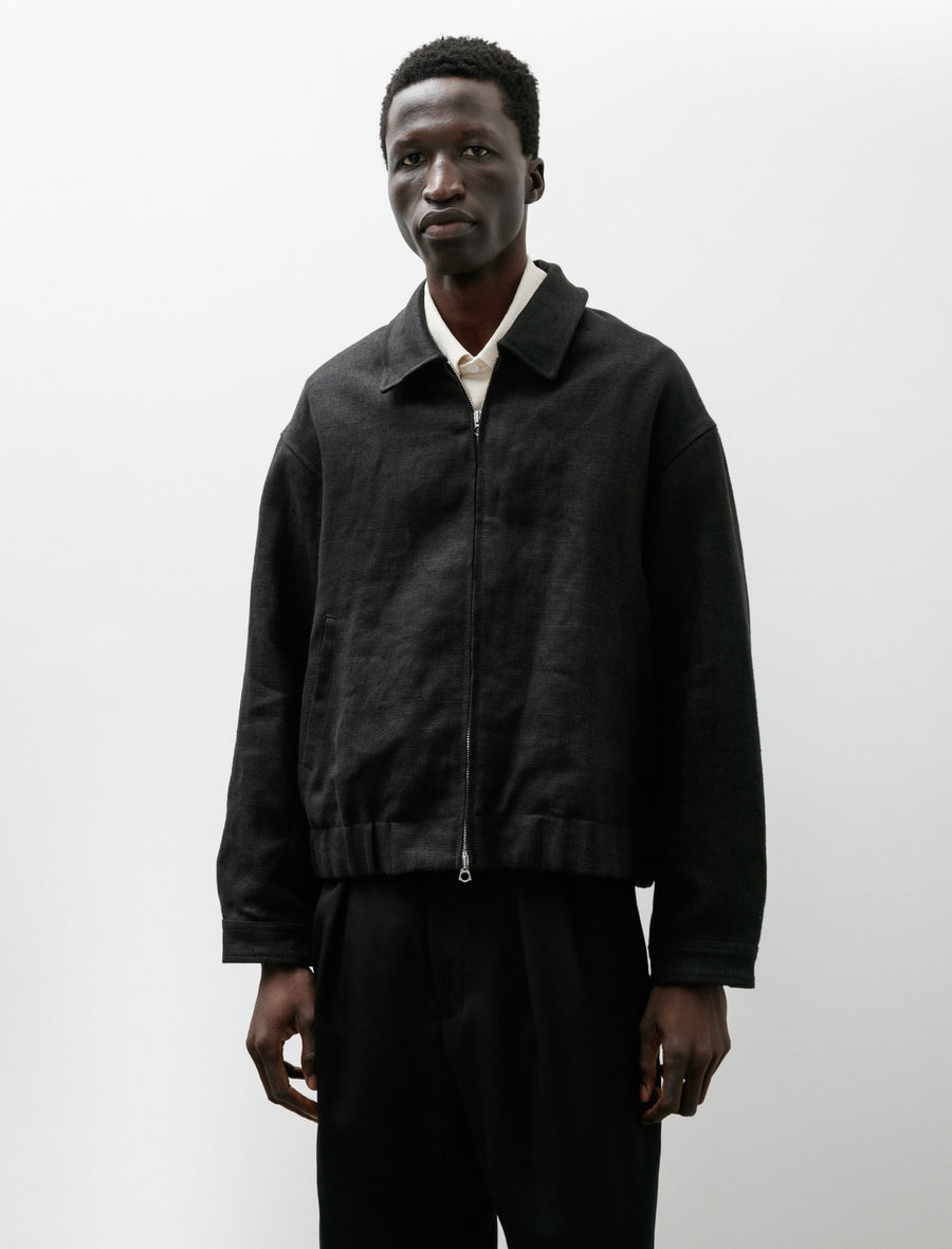 Machine Jacket Belgian Linen Black - Image 1