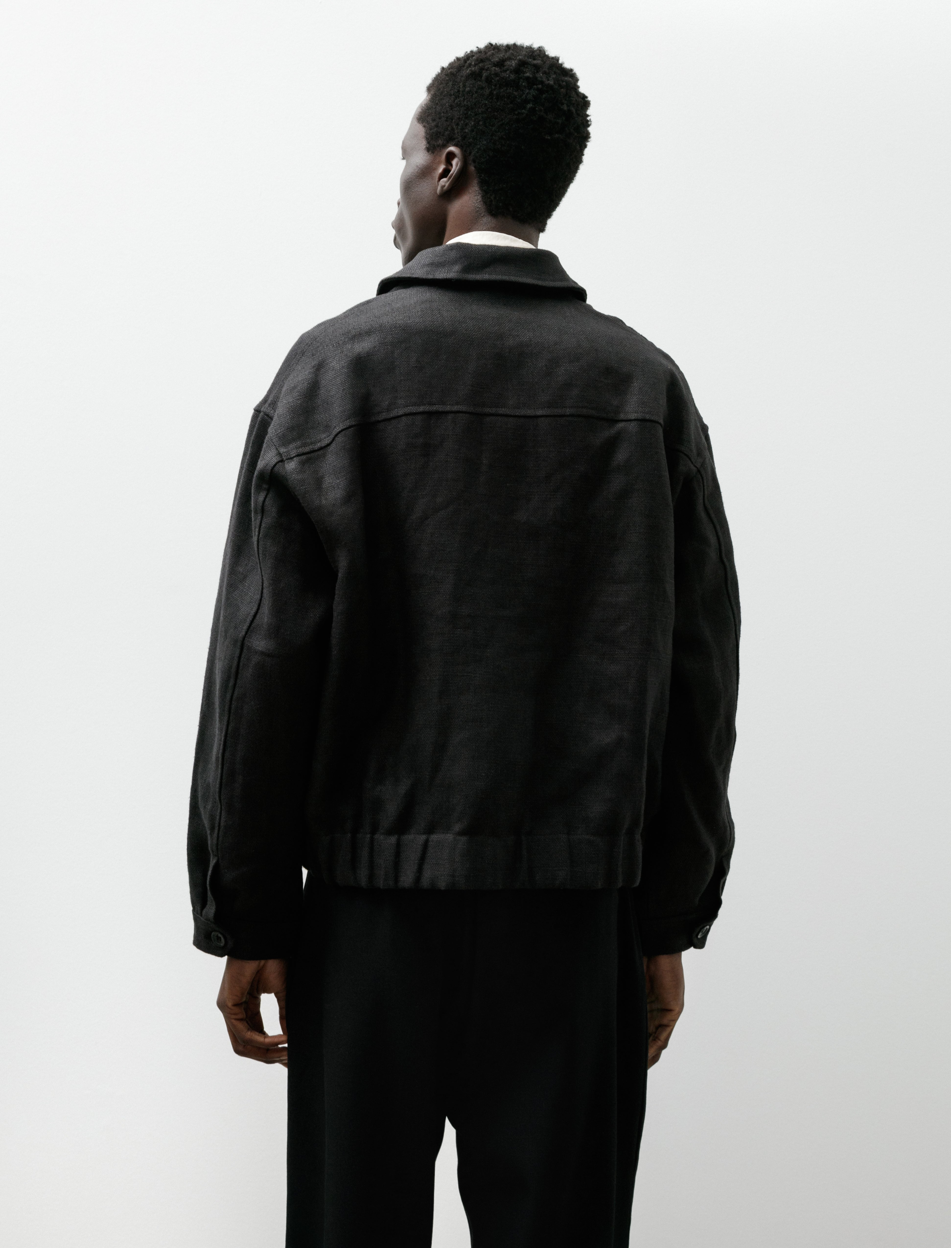 James Coward Machine Jacket Belgian Linen Black