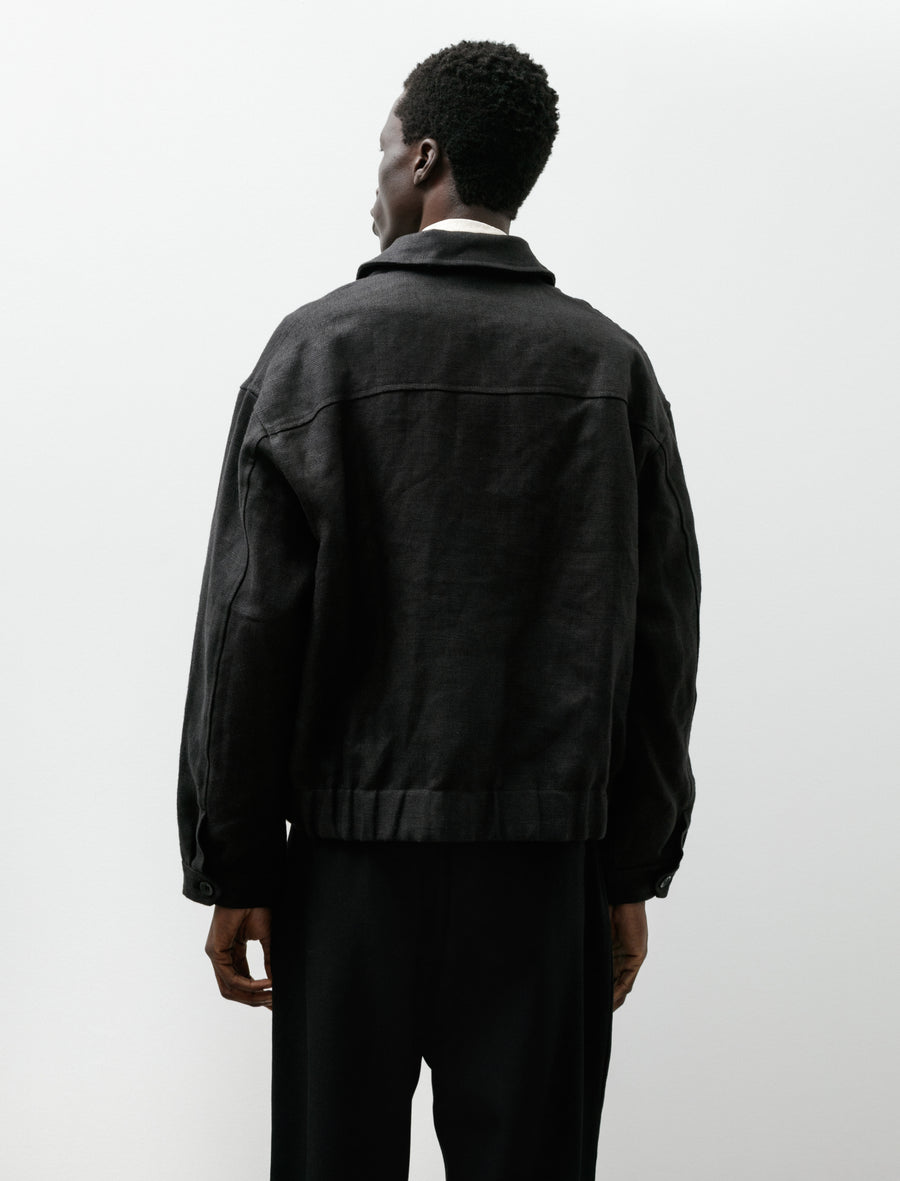 Machine Jacket Belgian Linen Black - Image 2