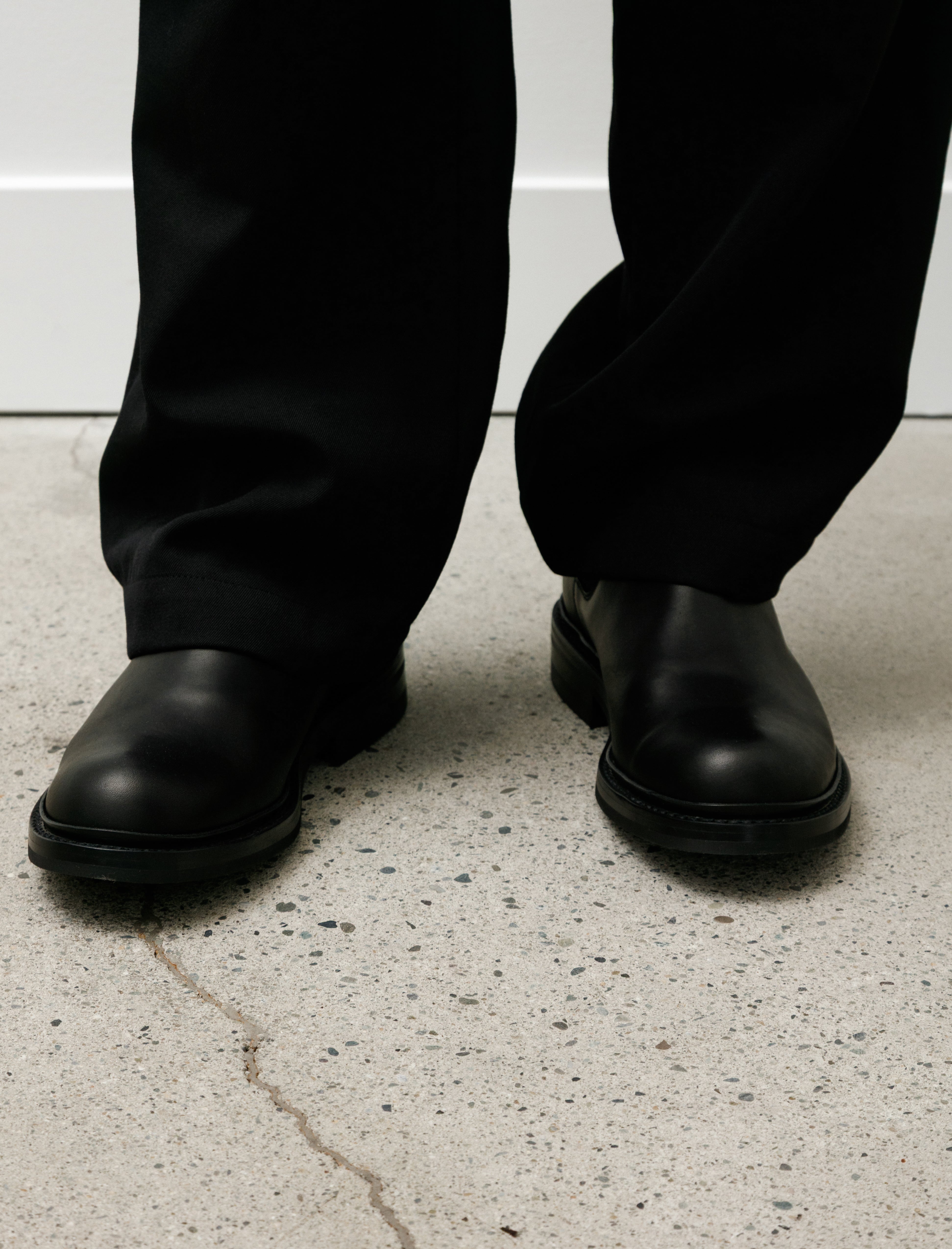 James Coward x Trickers Dealer Boot Black Pampus Leather Dainite