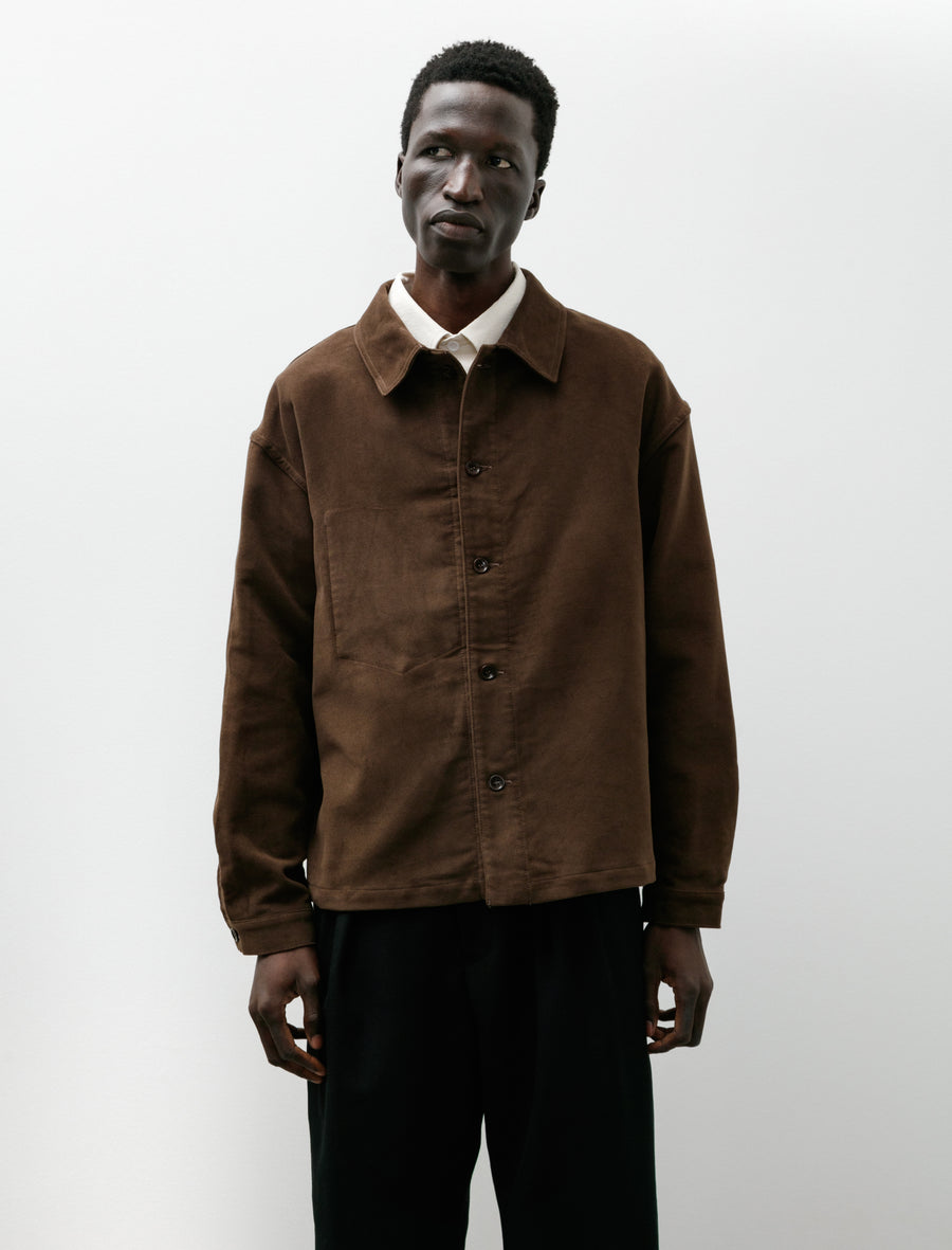Signal Shirt Cotton Moleskin Dark Brown - Image 1