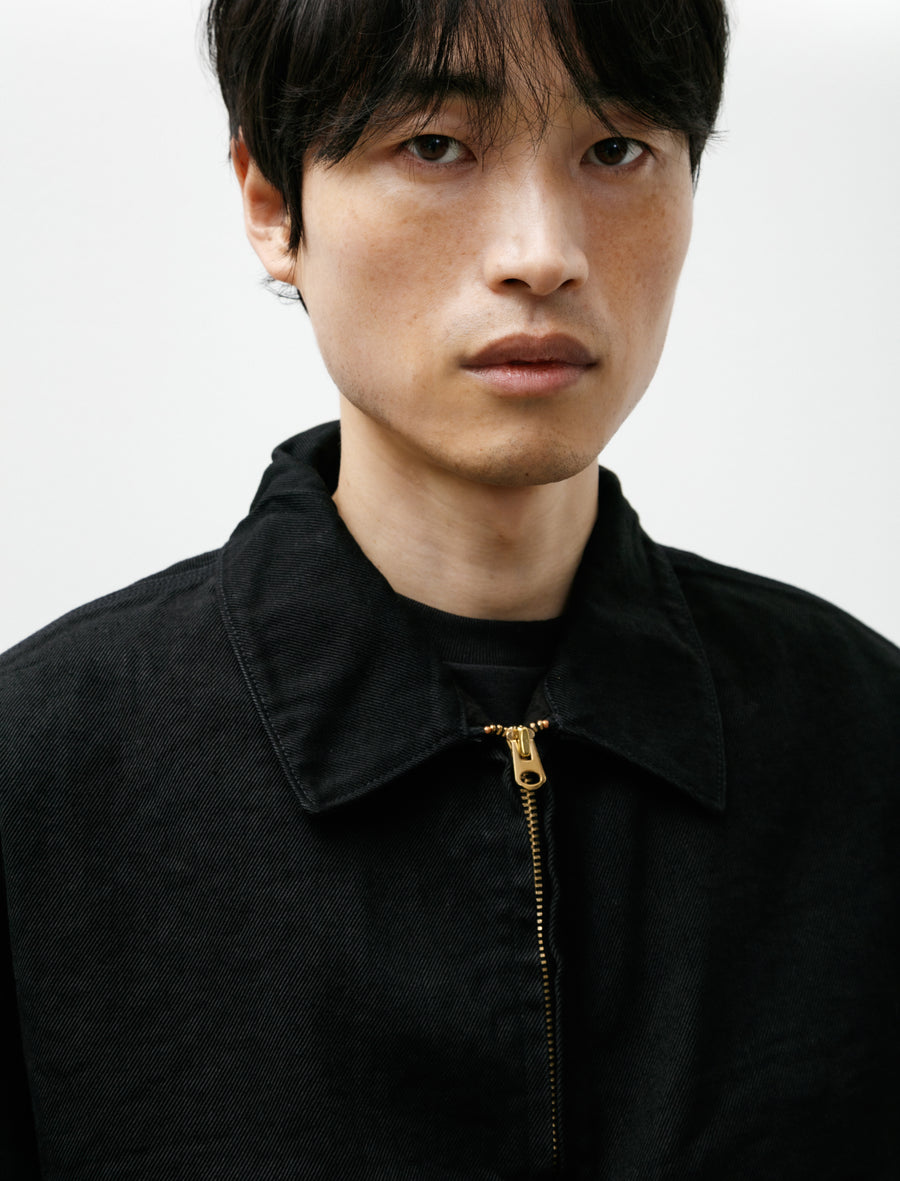 Comoli Black Denim Zip Short Jacket – Neighbour