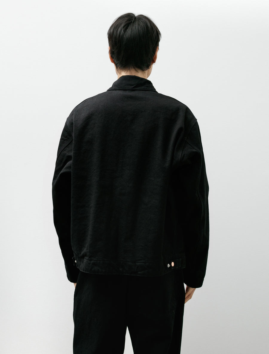 Comoli Black Denim Zip Short Jacket – Neighbour