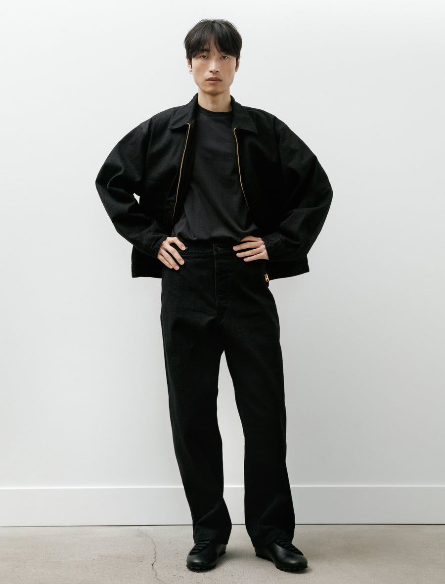 Comoli Black Denim Zip Short Jacket – Neighbour