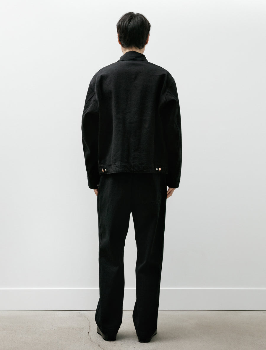 Comoli Black Denim Zip Short Jacket – Neighbour