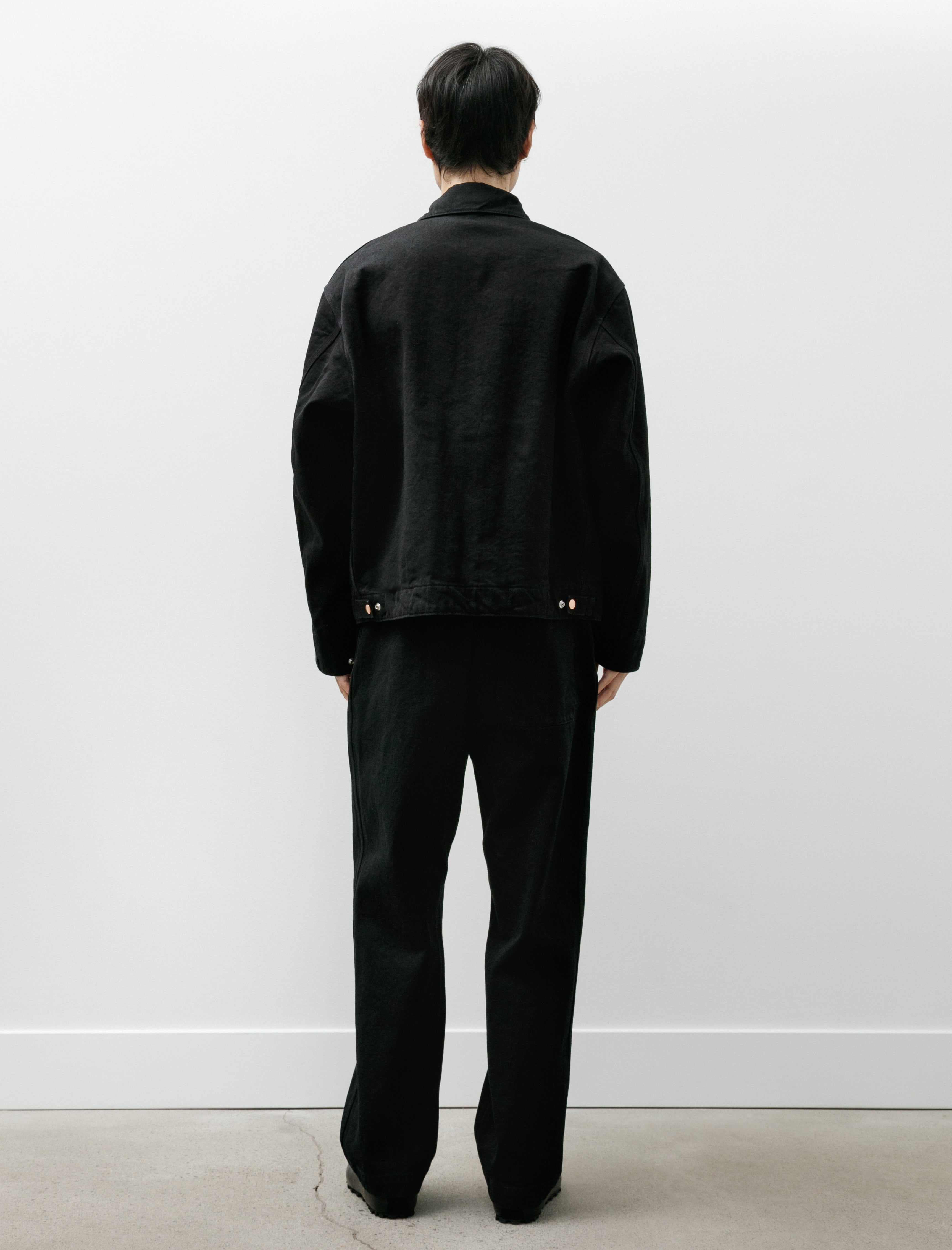 Comoli Black Denim Over Pants