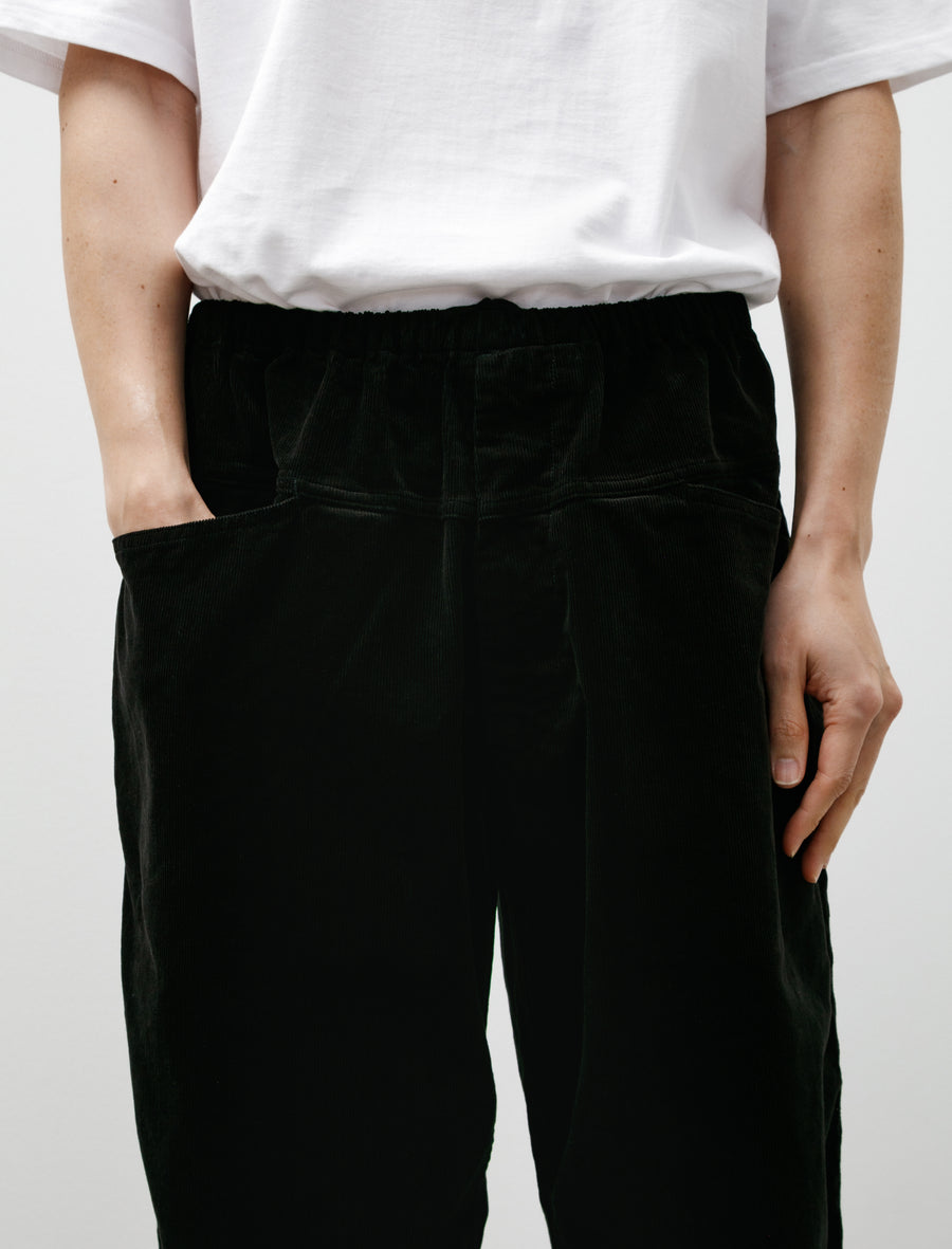 Corduroy Drawstring Pants Black - Image 7