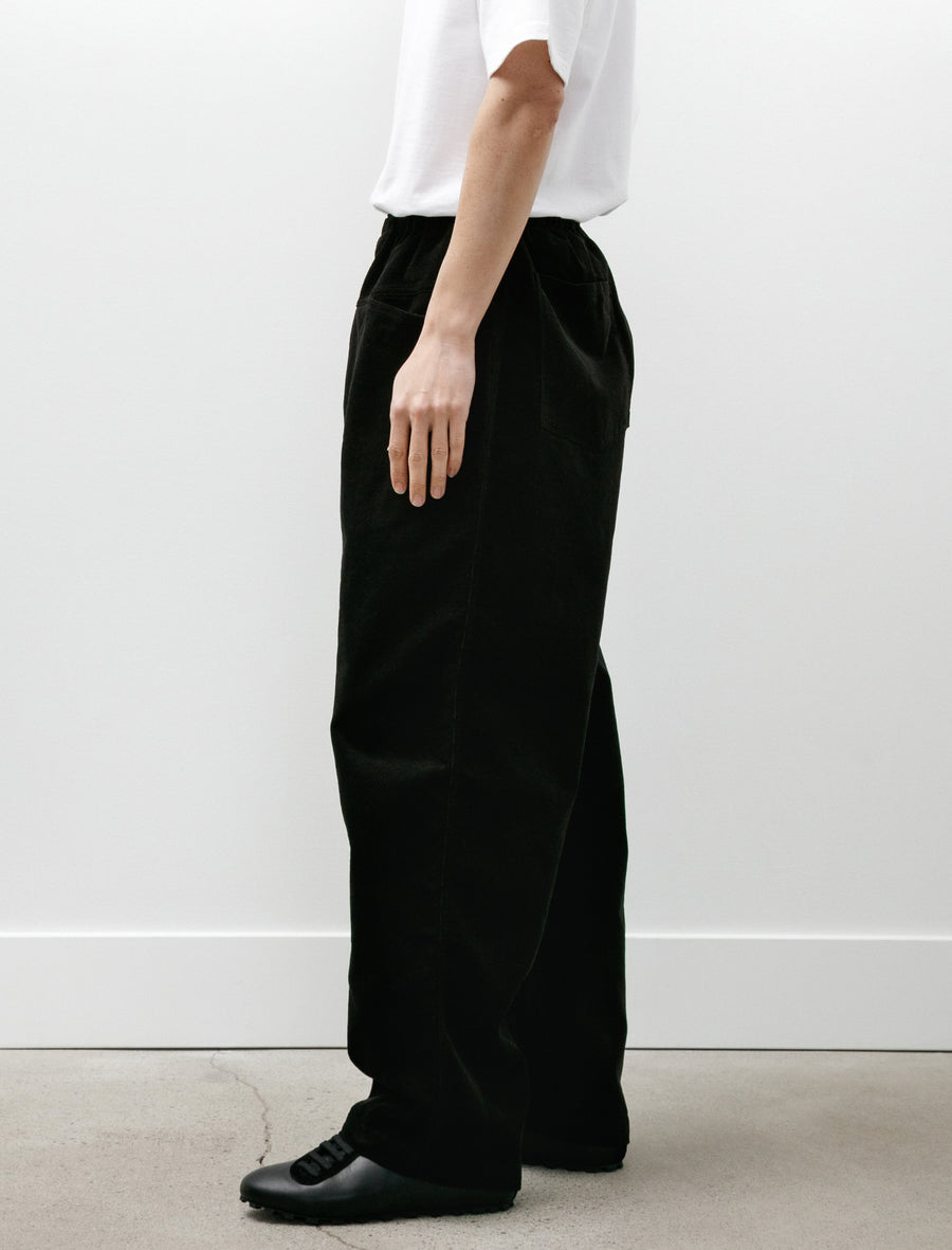 Corduroy Drawstring Pants Black - Image 6