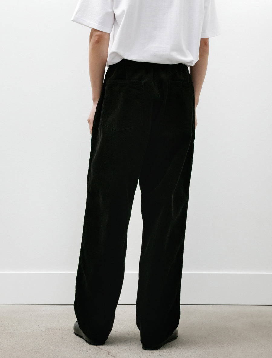 Corduroy Drawstring Pants Black - Image 5