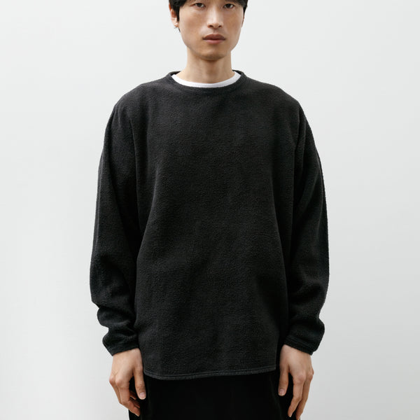 トップス COMOLI 22AW SILK FLEECE CREWNECK size3 Comoli Fleece Crew Neck Fade Black – Neighbour