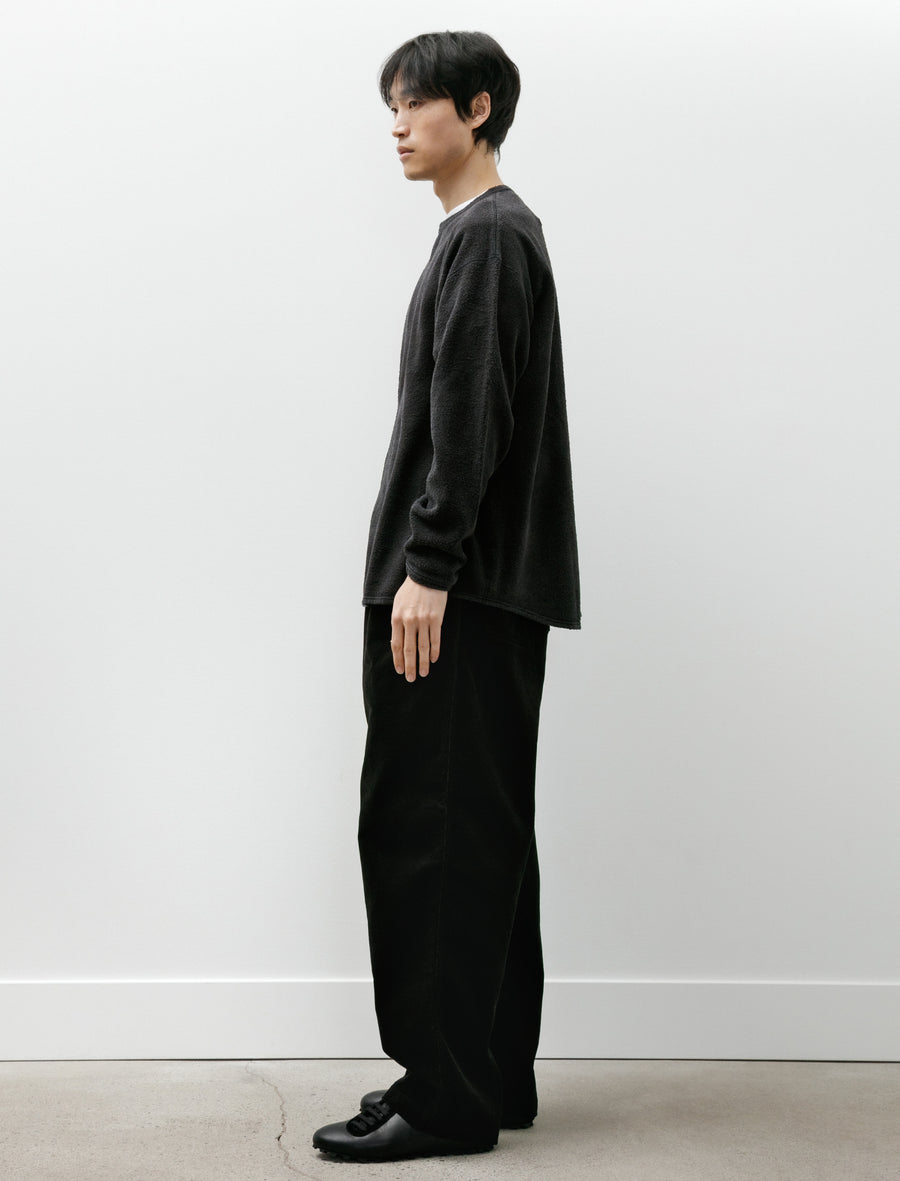 Corduroy Drawstring Pants Black - Image 3