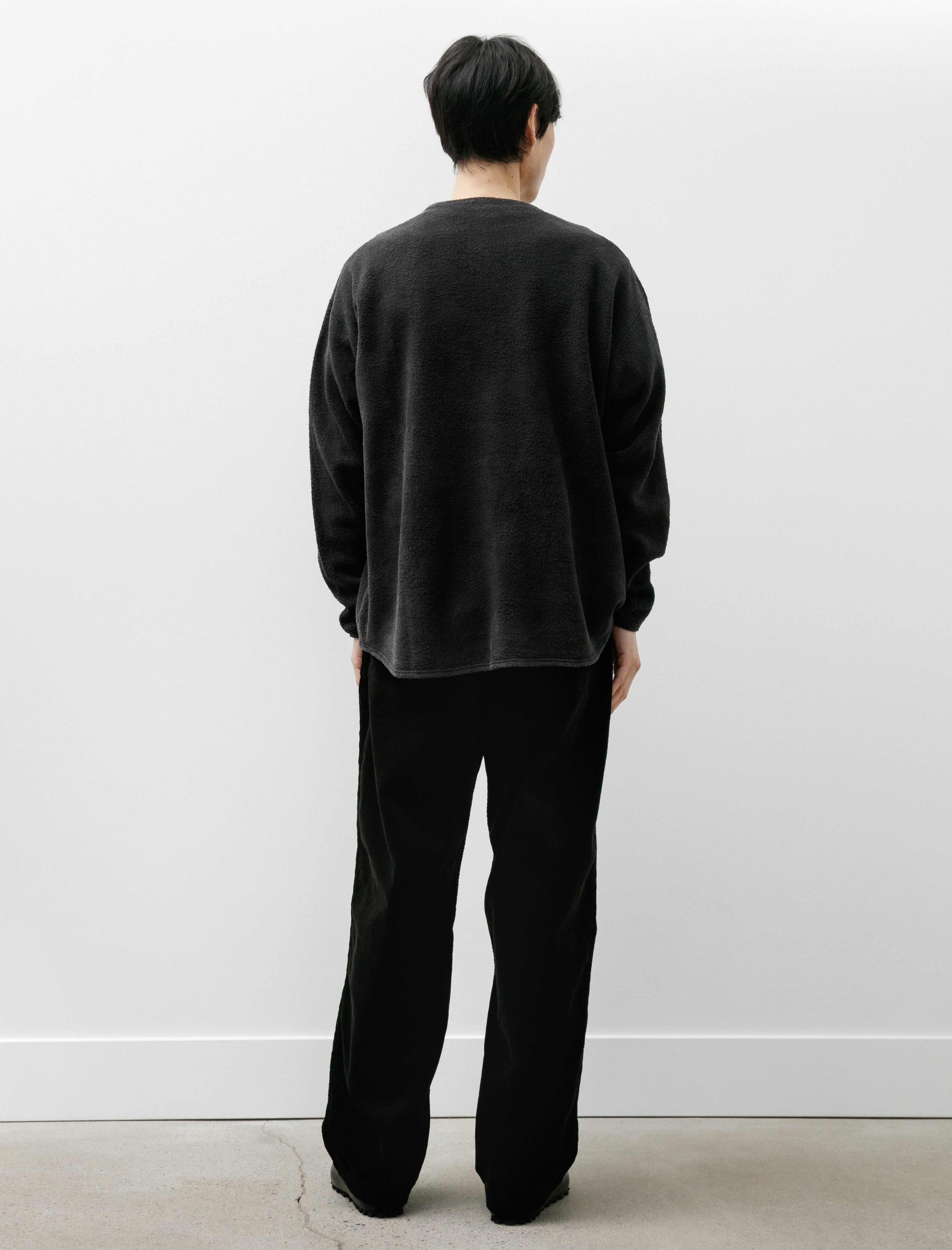 Comoli Corduroy Drawstring Pants Black