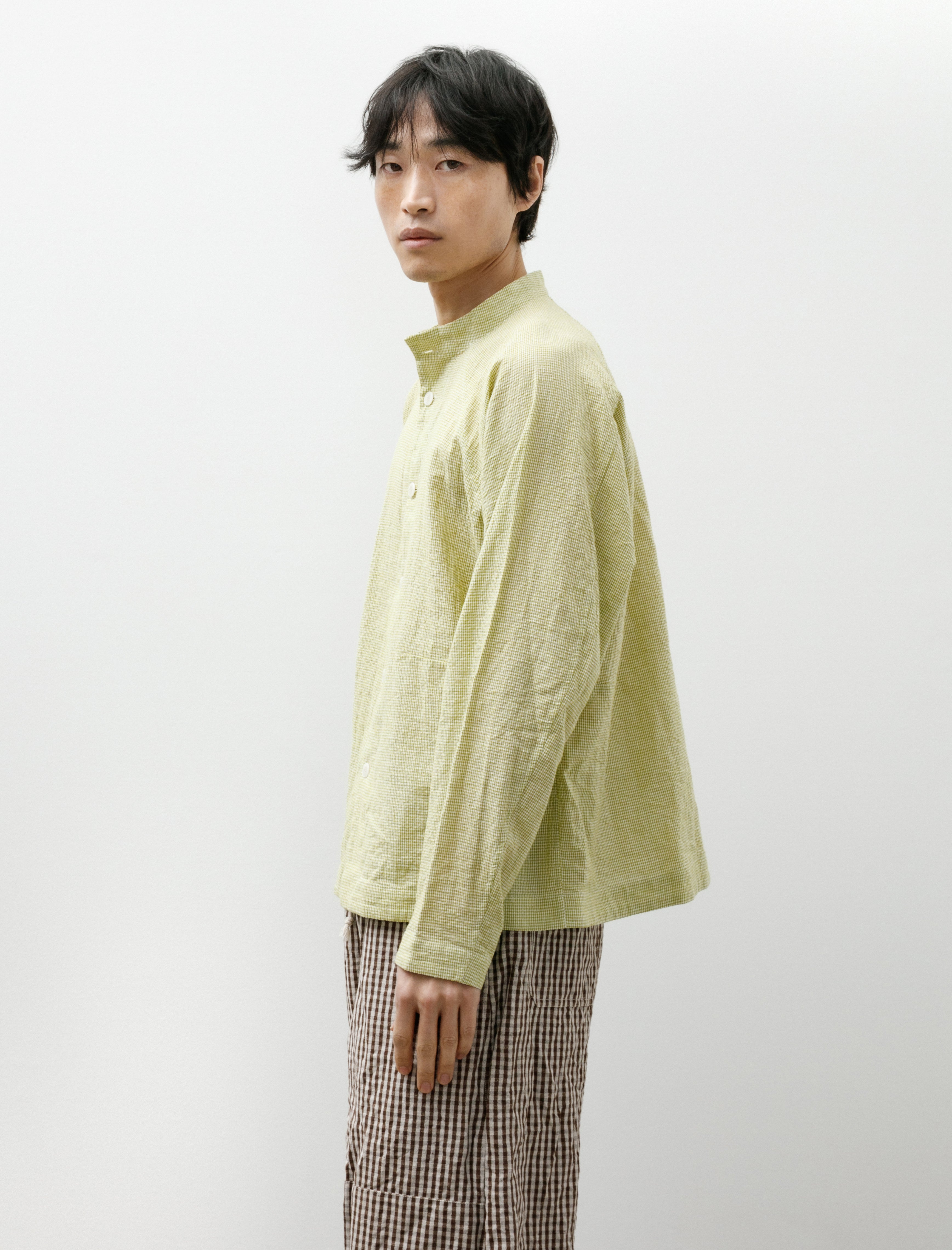Unkruid Atelier Shirt Green Garden Shijira-Ori