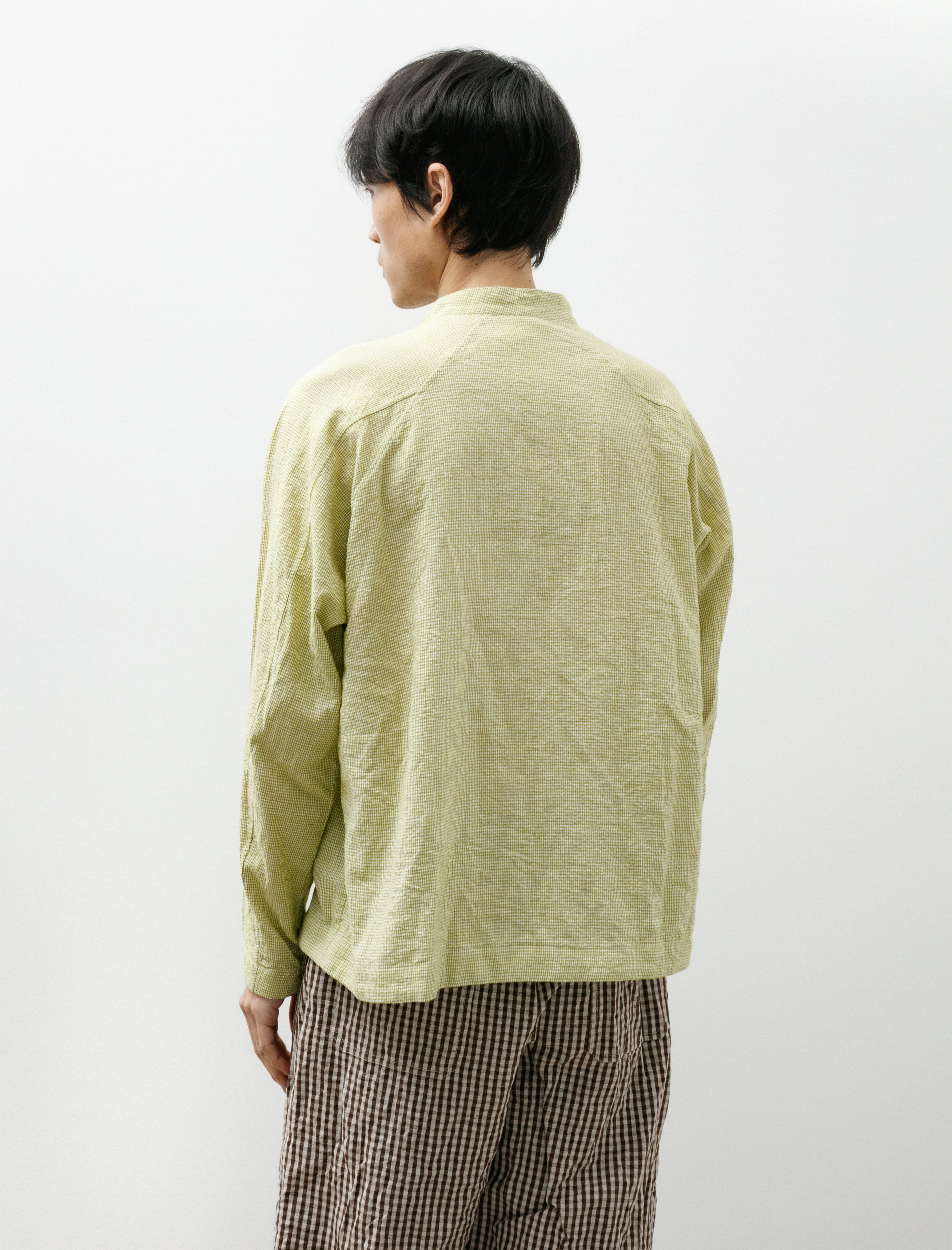 Unkruid Atelier Shirt Green Garden Shijira-Ori