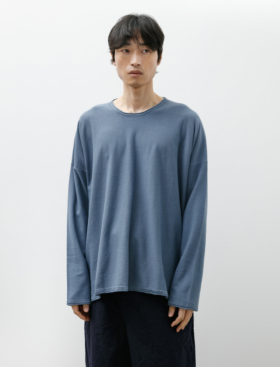 Overdyed LS T-Shirt Fres Cot Storm - Image 1