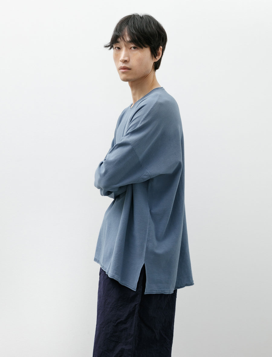 Overdyed LS T-Shirt Fres Cot Storm - Image 3