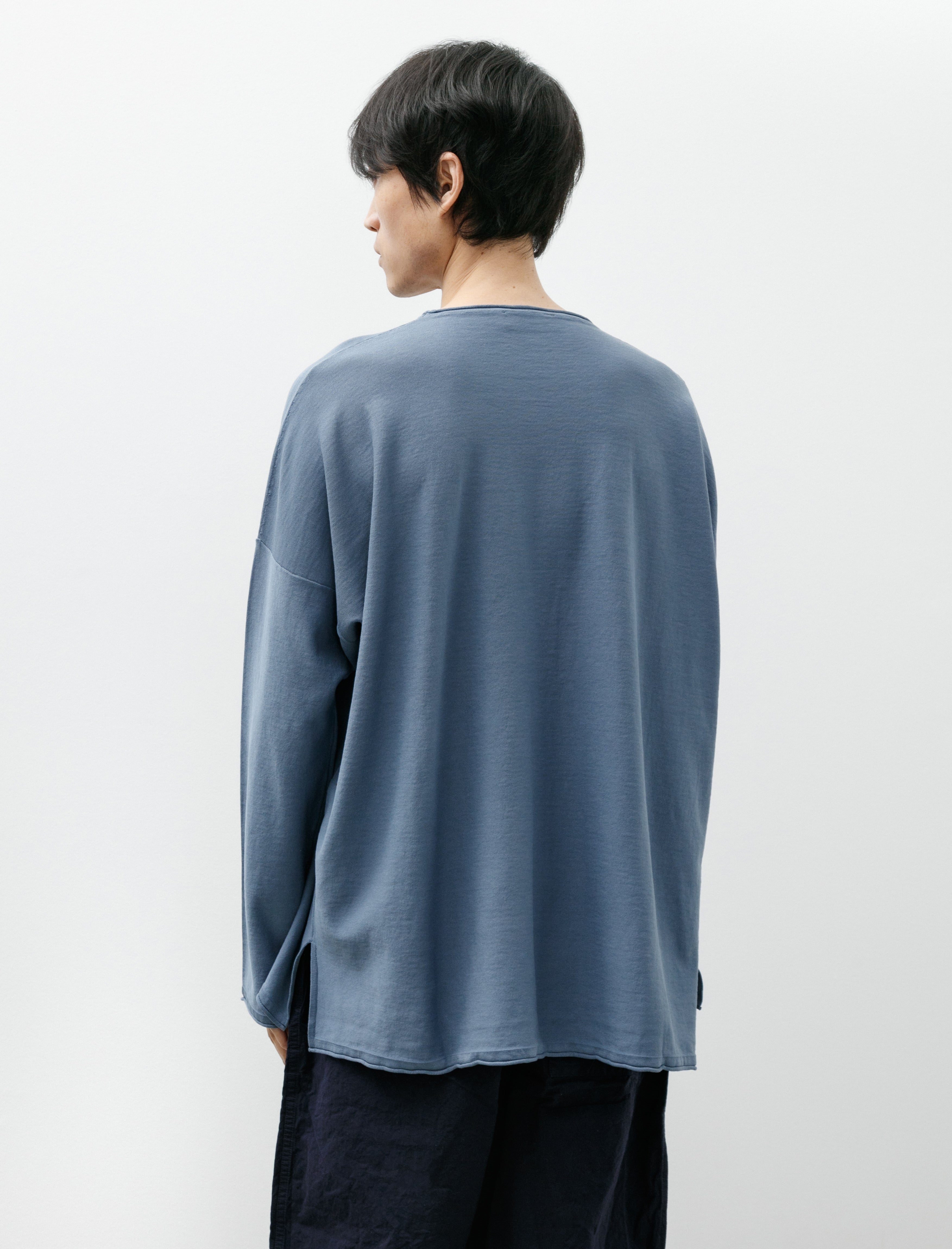 Casey Casey Overdyed LS T-Shirt Fres Cot Storm