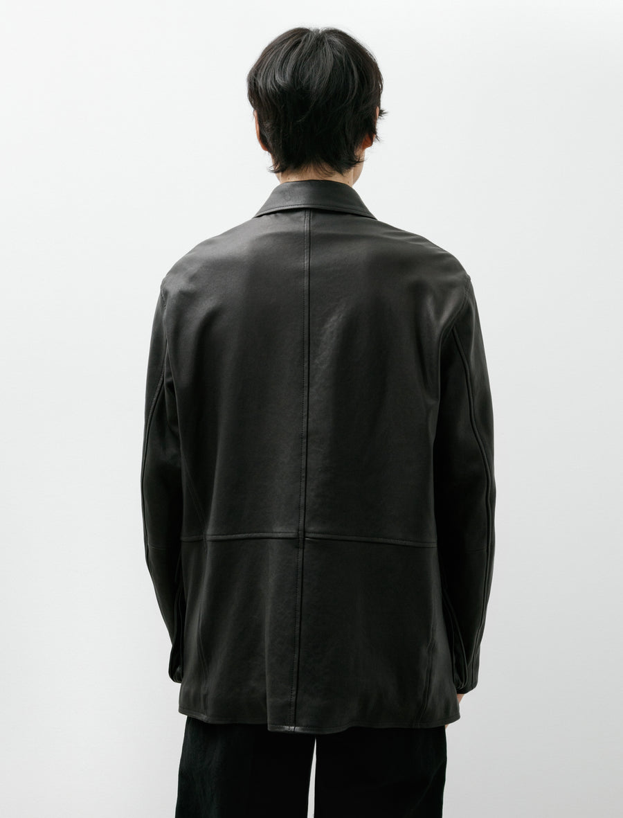 Textured Lamb Leather Blouson Black - Image 2