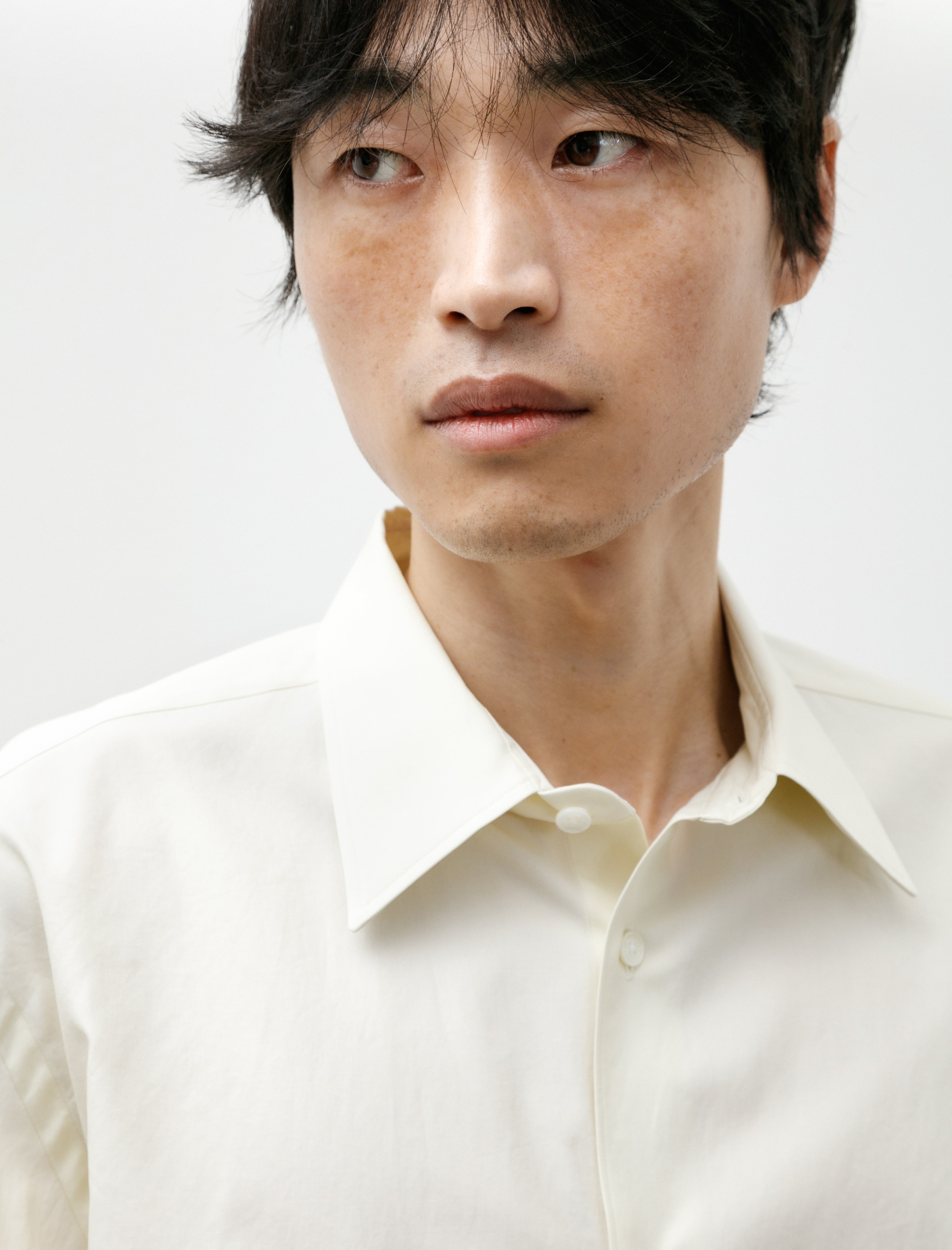 Auralee Washed Finx Twill Shirt Vanilla