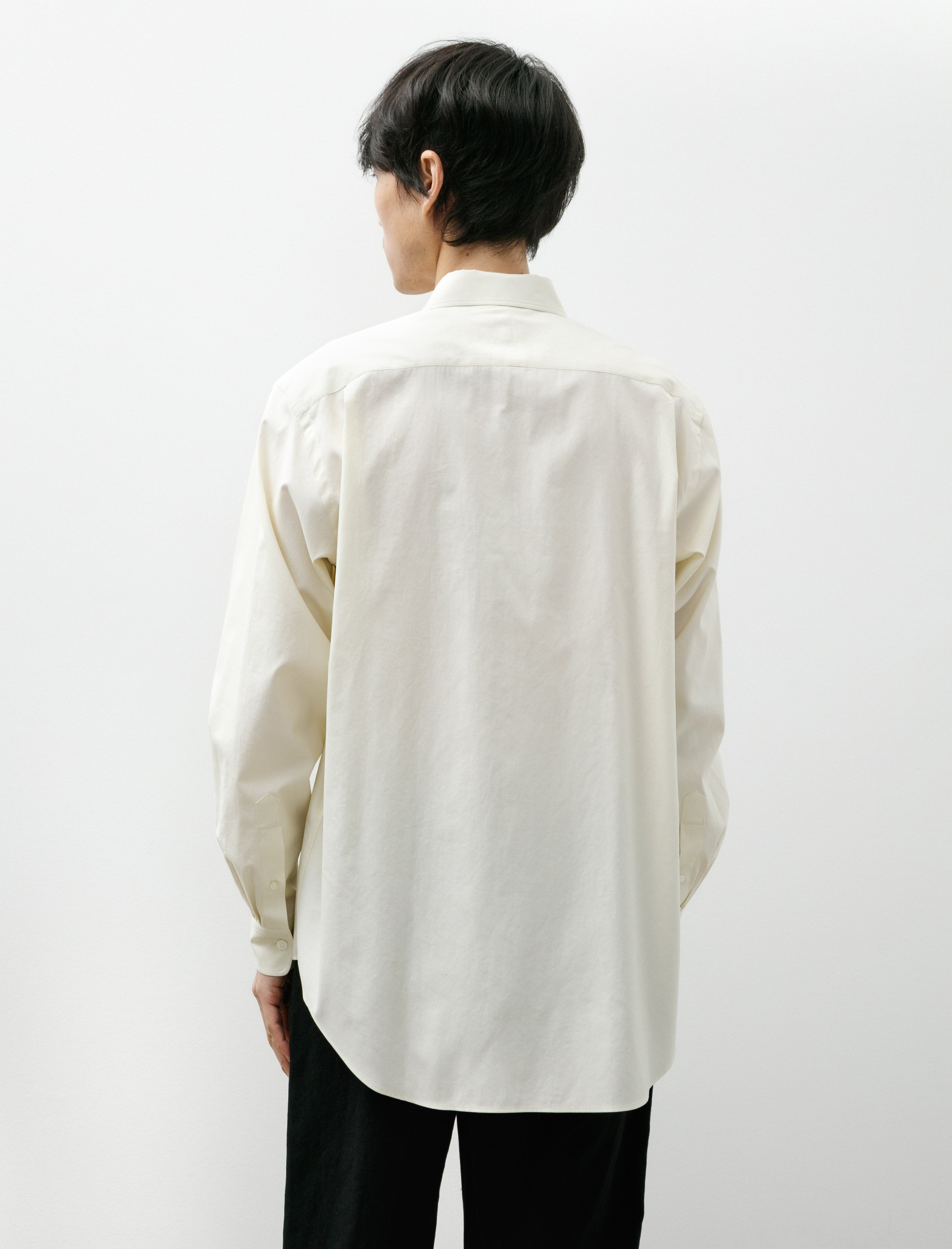 Auralee Washed Finx Twill Shirt Vanilla