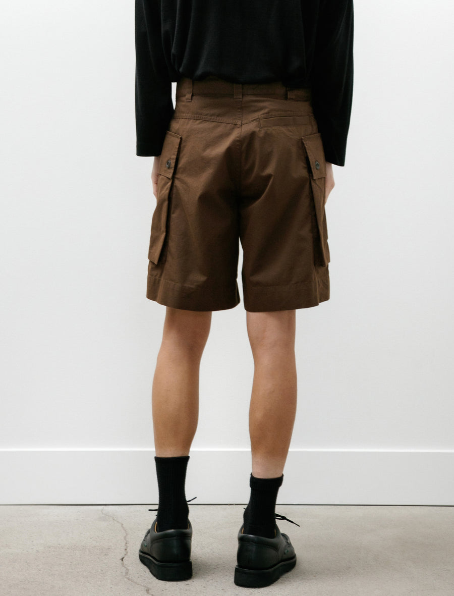 MHL Cargo Pocket Shorts Cotton Nylon Poplin Earth - Image 5