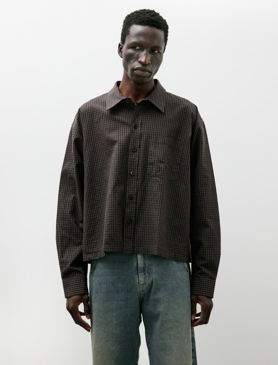 Priority Shirt Dark Linen Check - Image 1