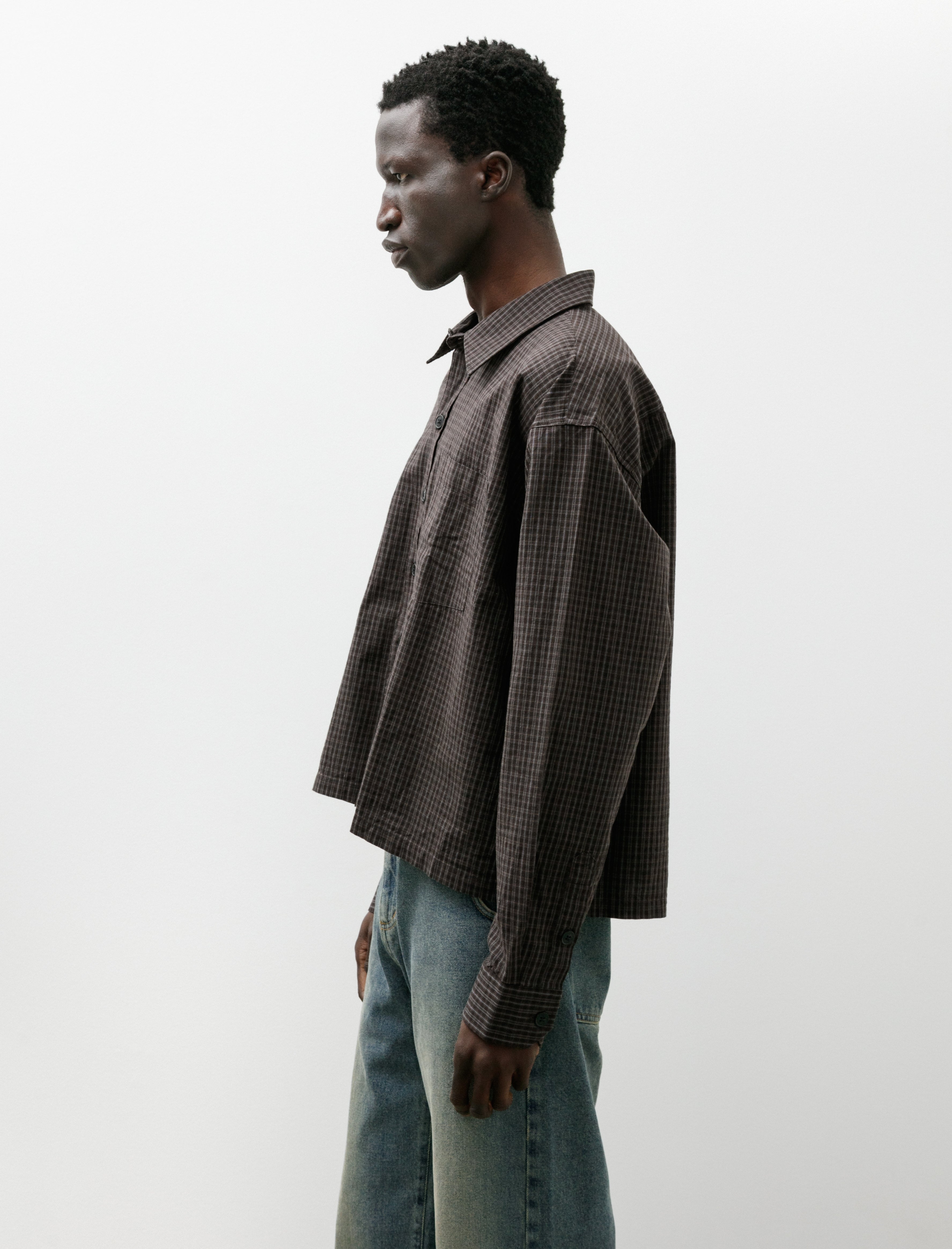 mfpen Priority Shirt Dark Linen Check