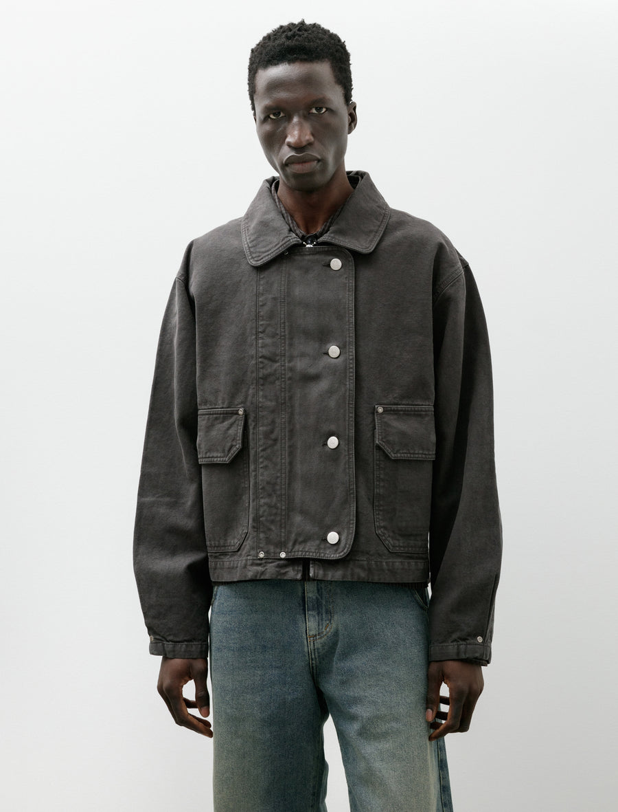 Courier Jacket Washed Grey Canvas - Image 1