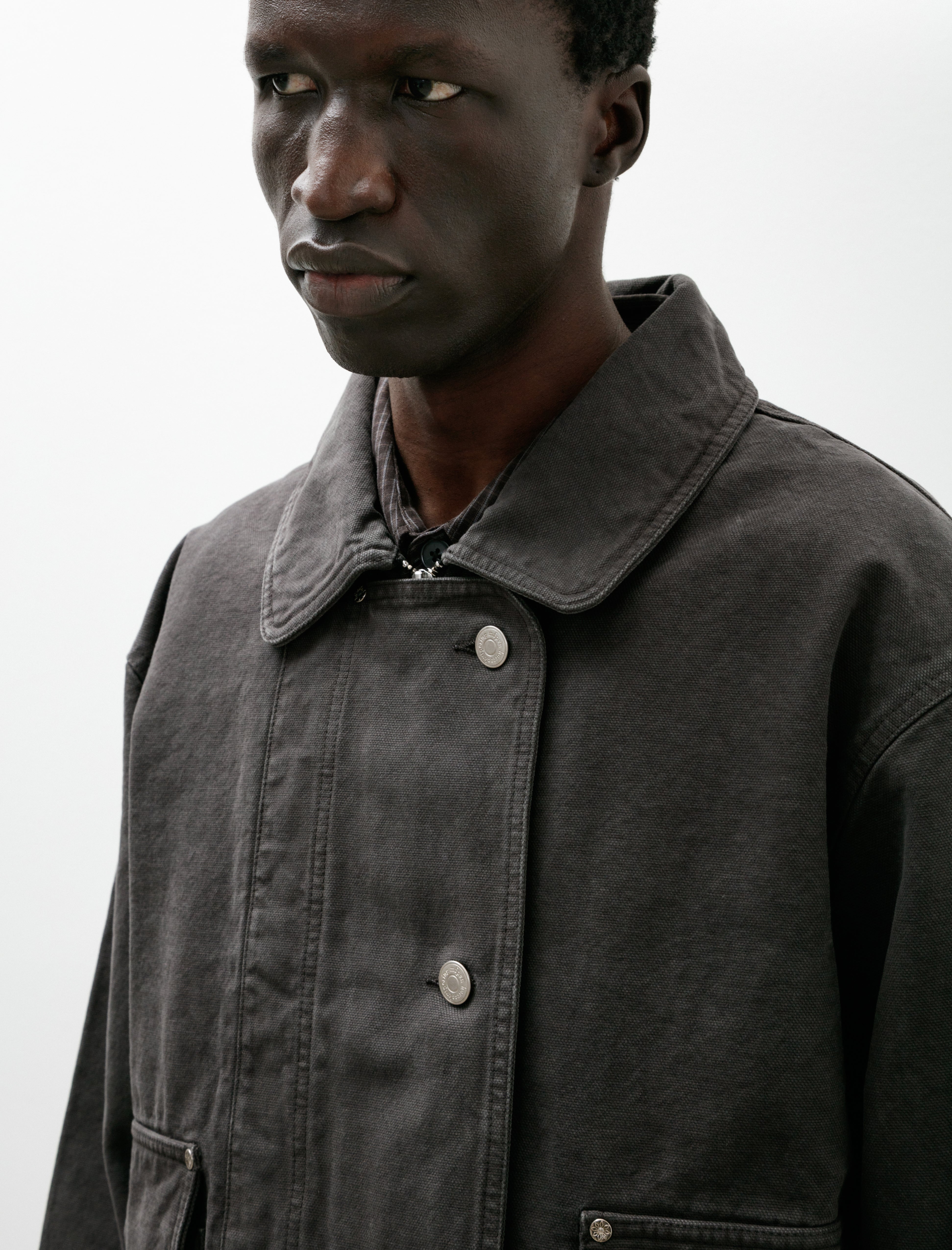 mfpen Courier Jacket Washed Grey Canvas