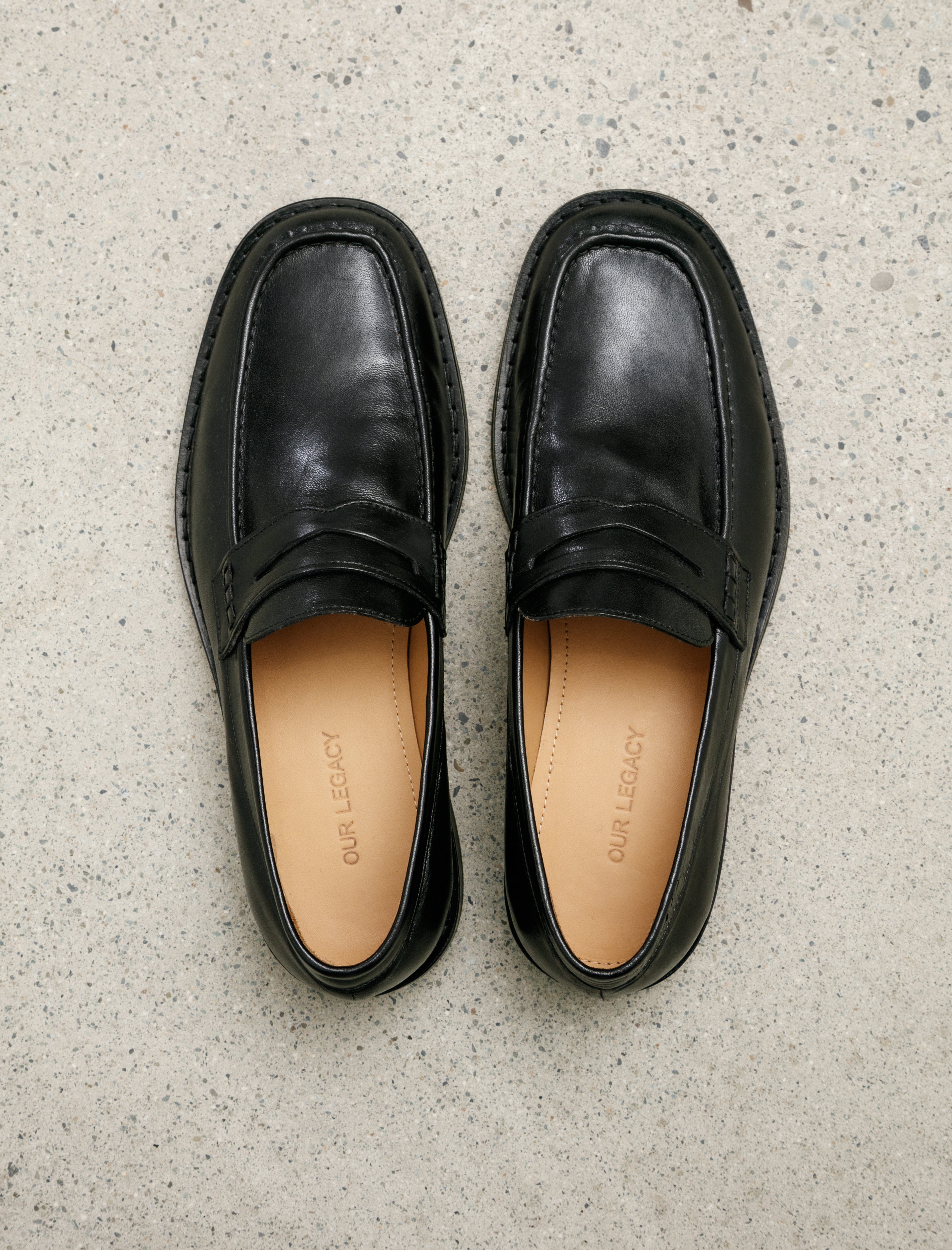 Our Legacy Light Loafer True Dyed Black Leather
