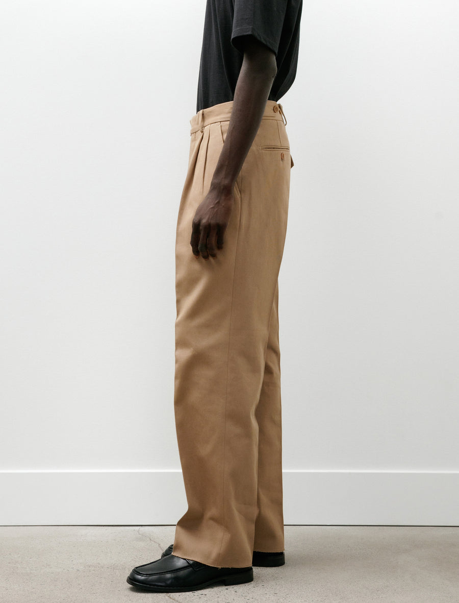 Double Pleated Chinos Beste Cotton Twill Camel - Image 6