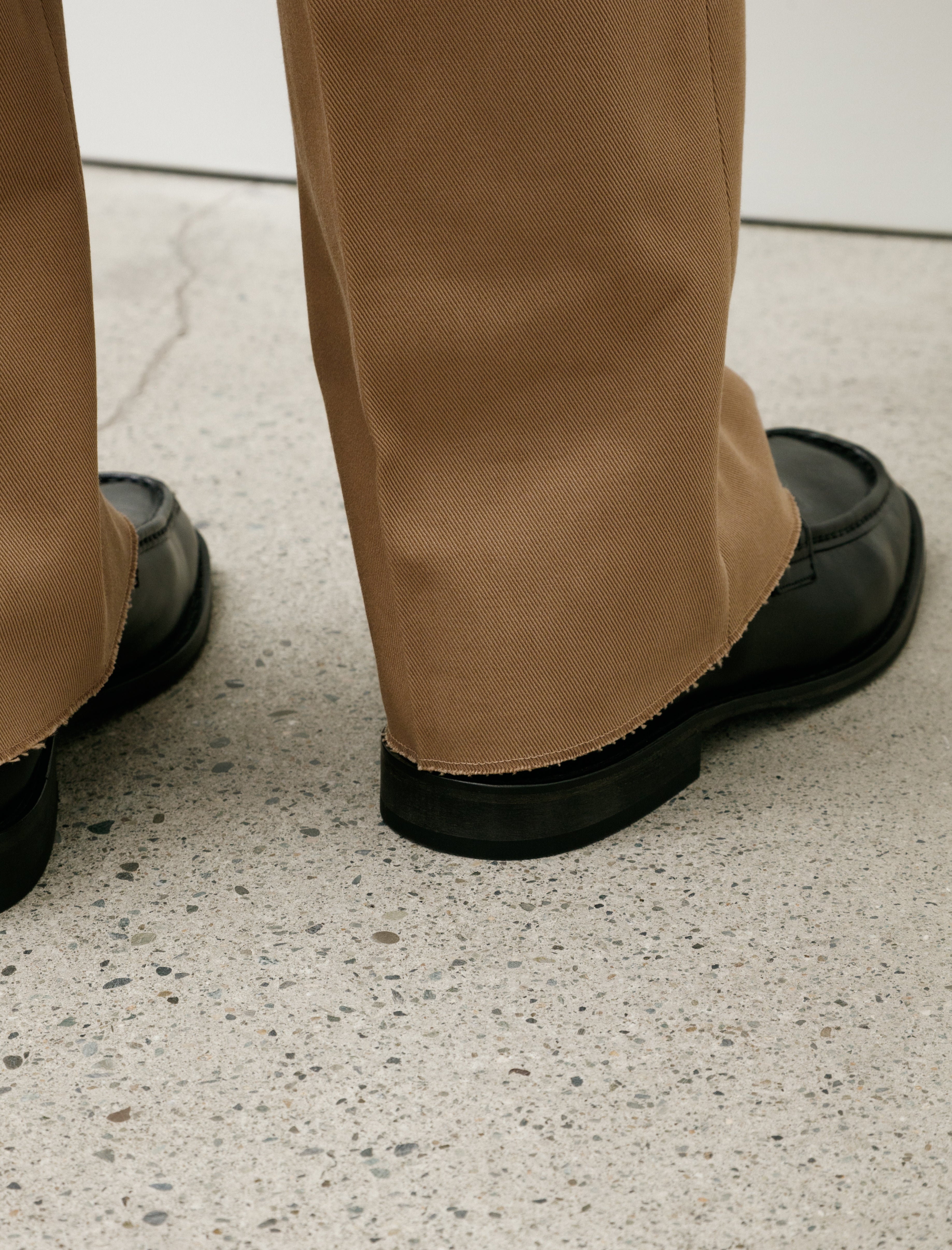 Salon C.Lundman Double Pleated Chinos Beste Cotton Twill Camel