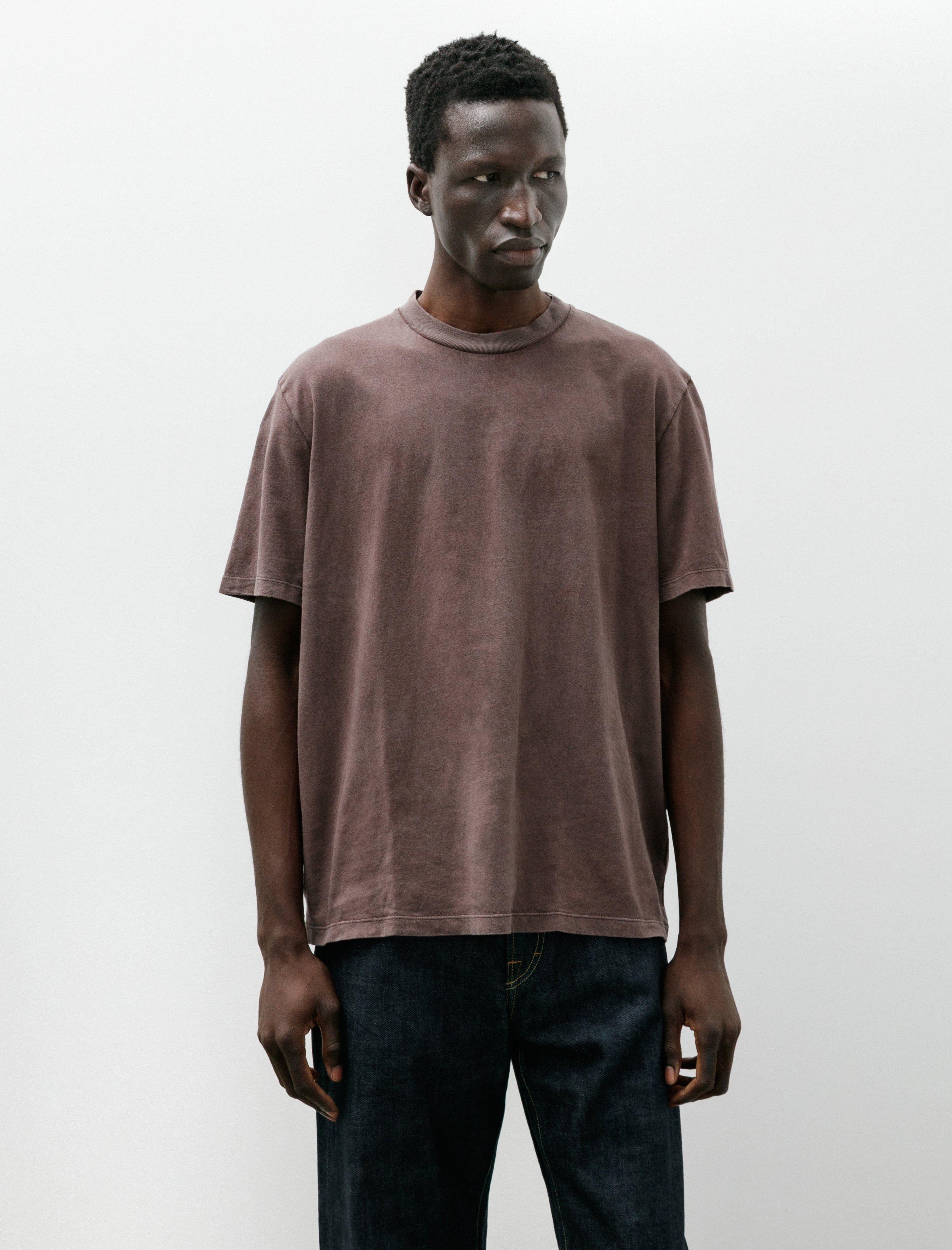 Our Legacy Box T-shirt Worn Brown Legacy Jersey