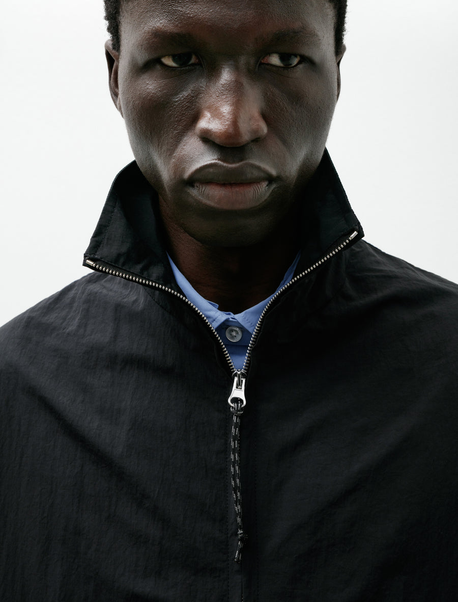 Zip Up Sports Jacket Unlined Limonta Nylon Black - Image 5