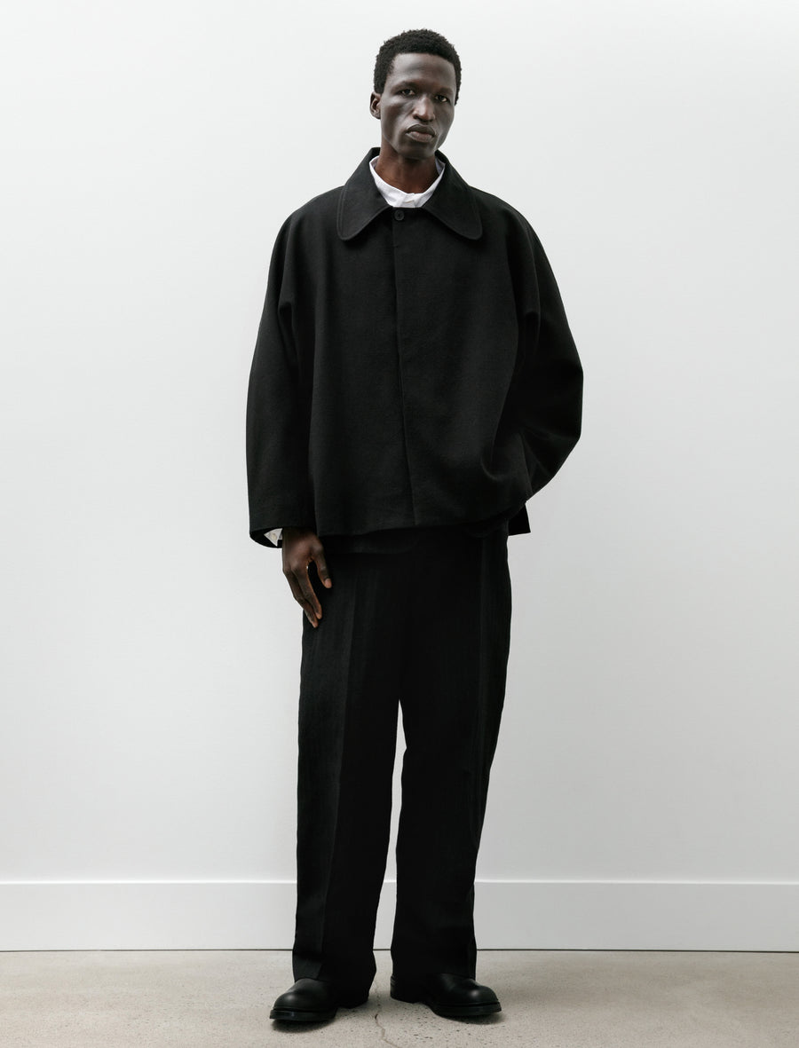 LB-16F Three Piece Chore Jacket Vintage Cotton Silk Black - Image 6