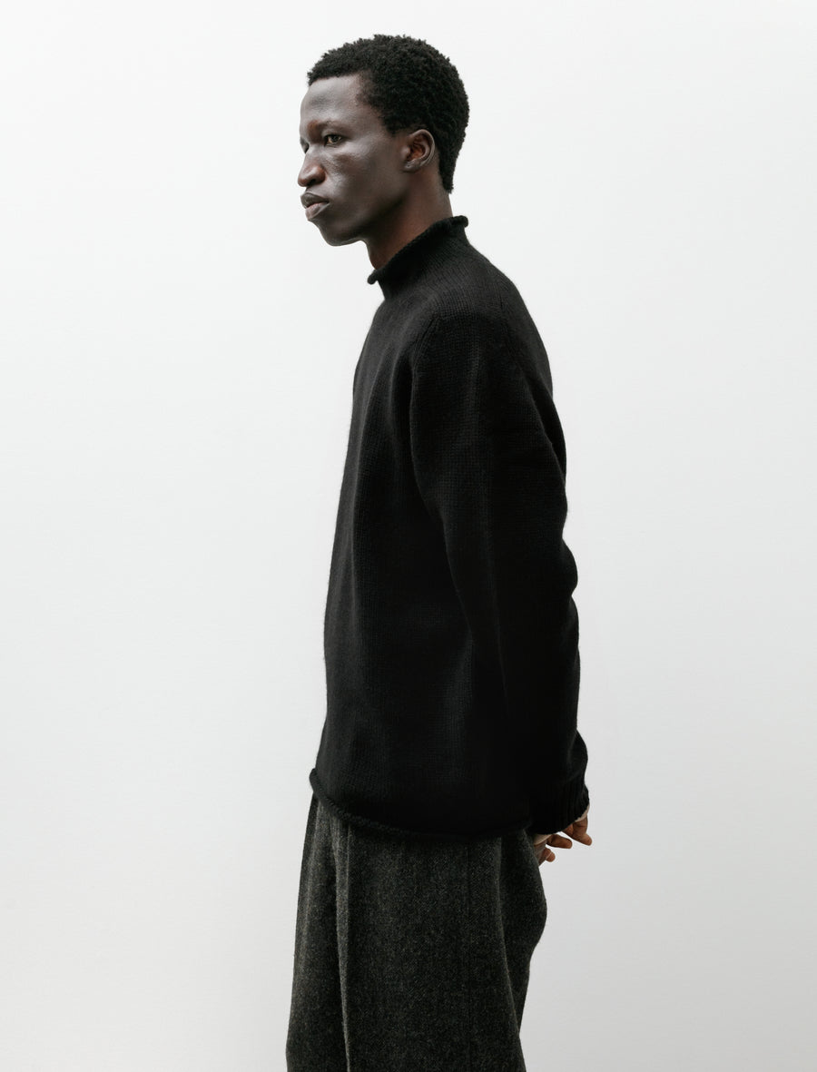 Cashmere Roll Neck Sweater Black - Image 3